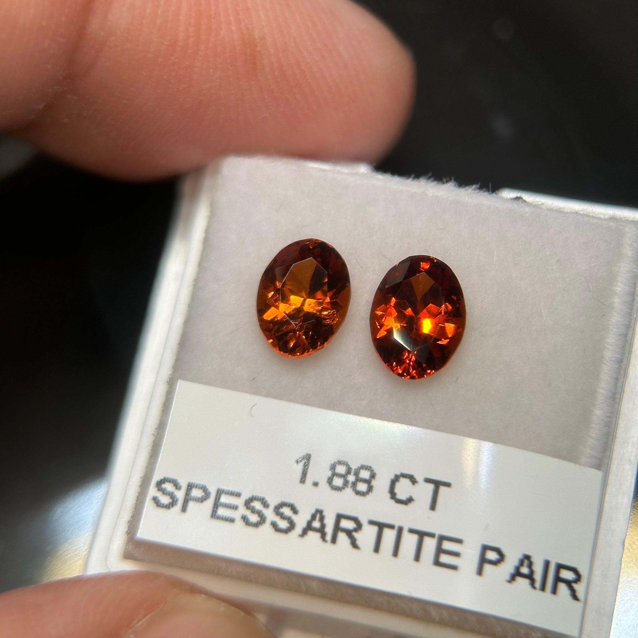 Spessartite Pair, 1.88ct, Tanzania, Untreated Unheated