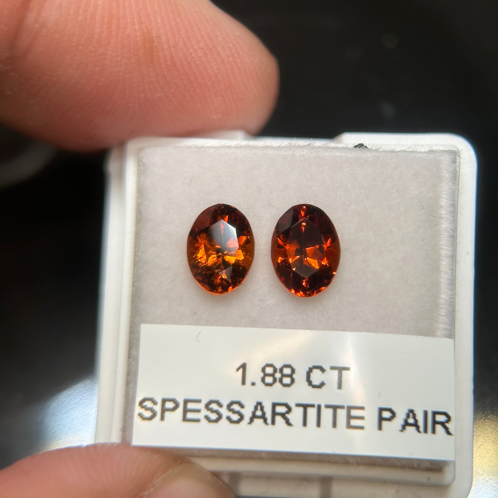 Spessartite Pair, 1.88ct, Tanzania, Untreated Unheated