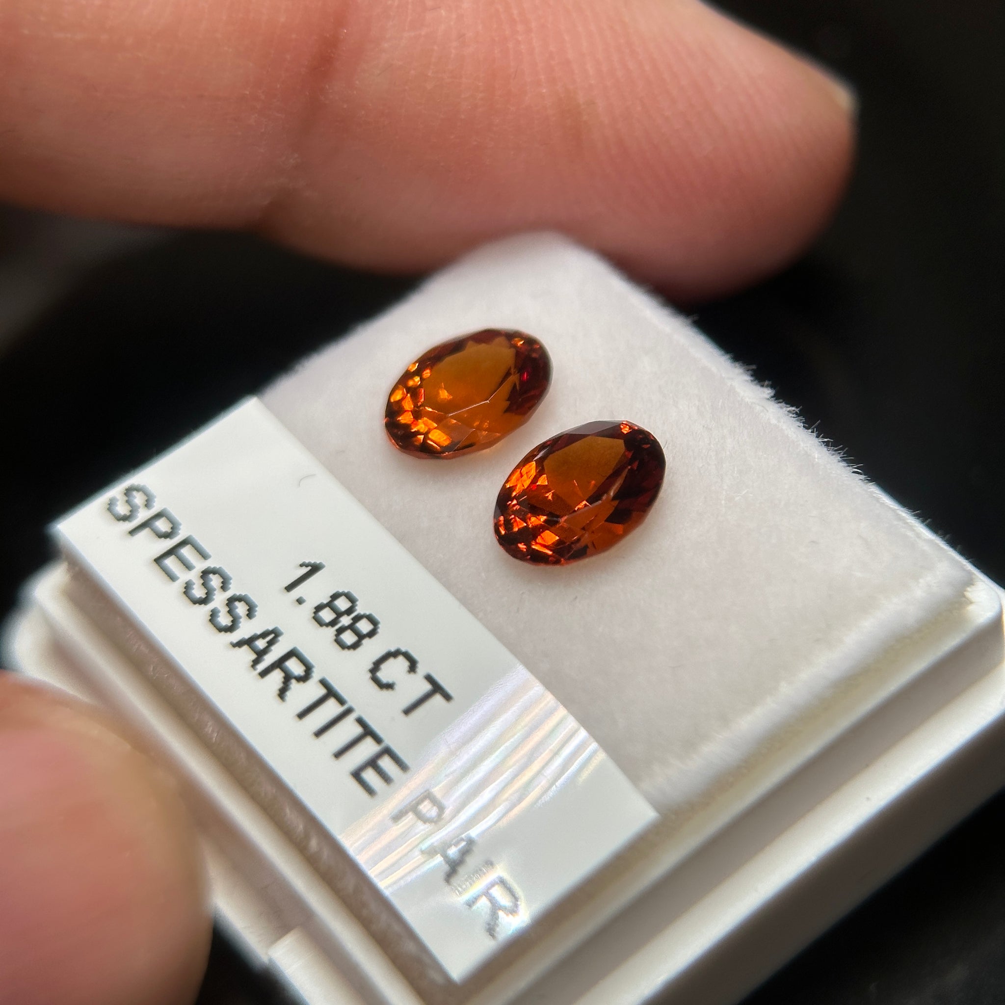 Spessartite Pair, 1.88ct, Tanzania, Untreated Unheated