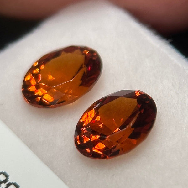 Spessartite Pair, 1.88ct, Tanzania, Untreated Unheated