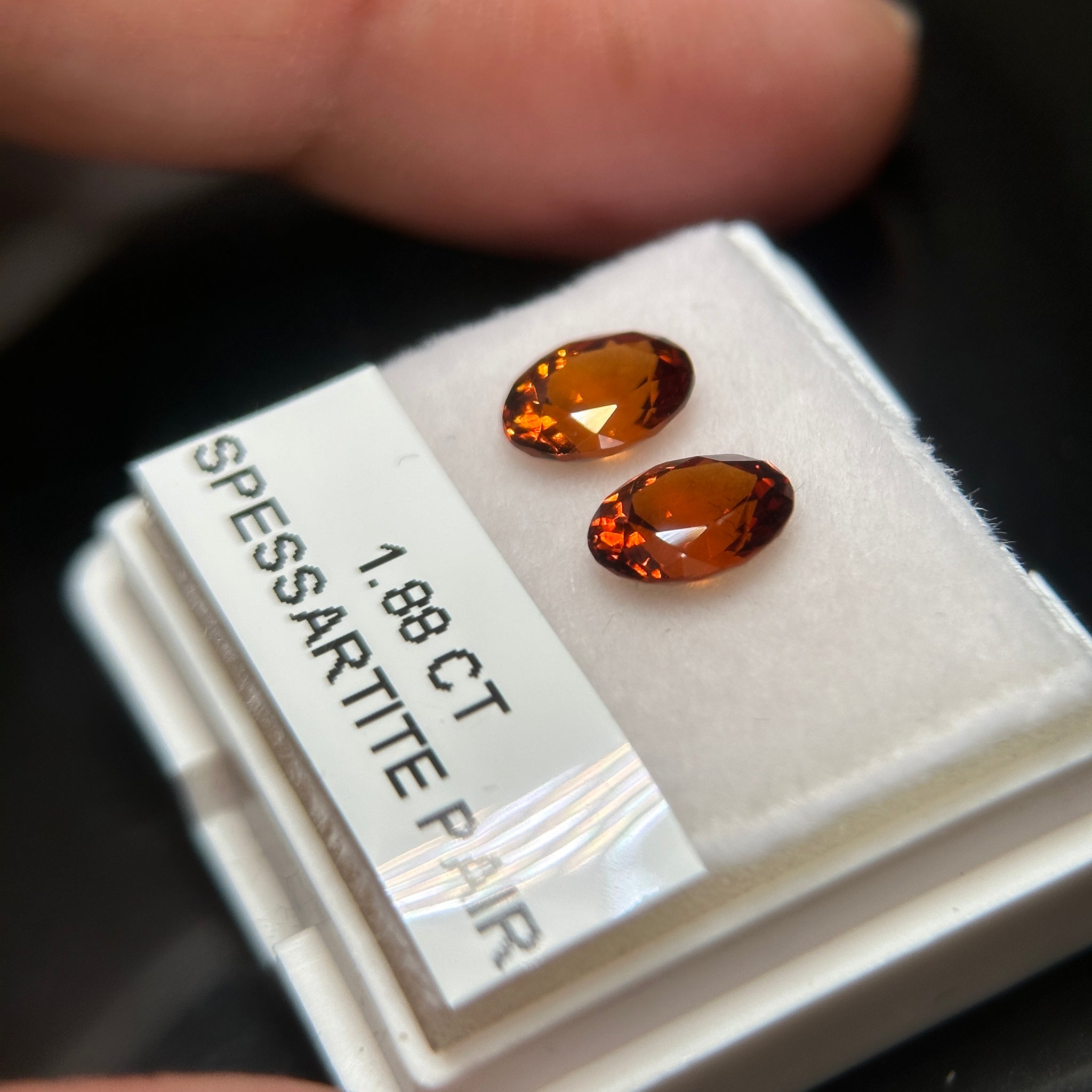 Spessartite Pair, 1.88ct, Tanzania, Untreated Unheated