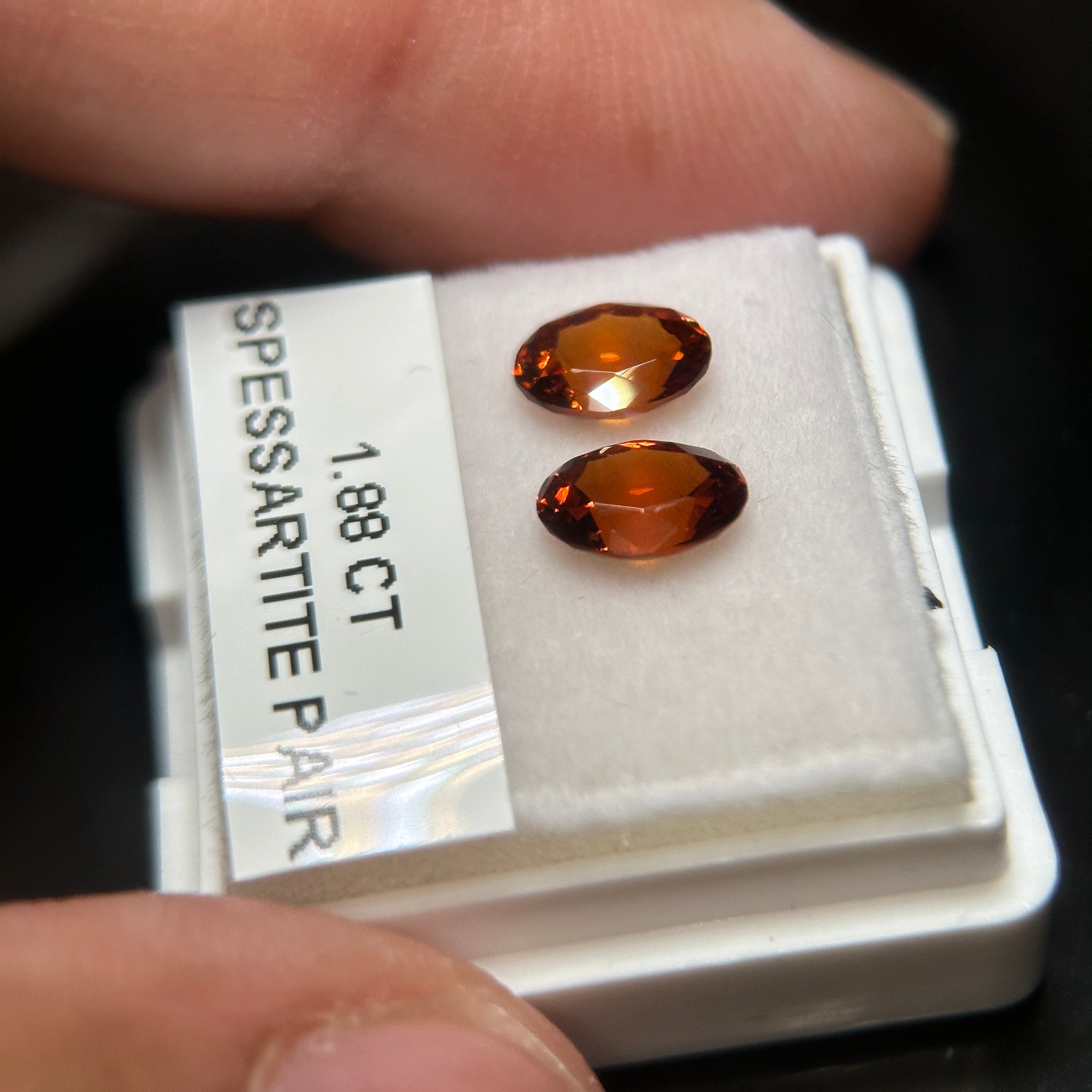 Spessartite Pair, 1.88ct, Tanzania, Untreated Unheated