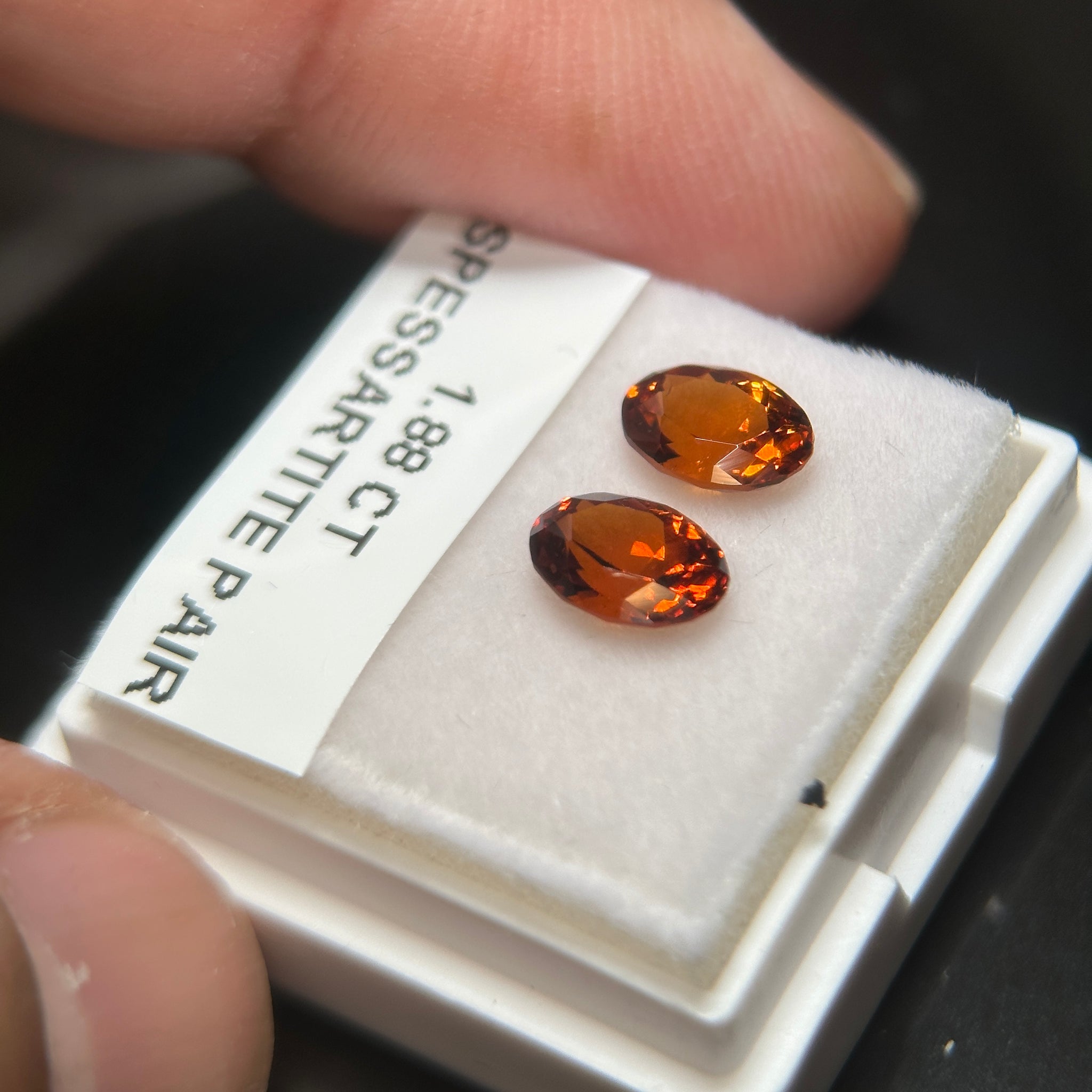 Spessartite Pair, 1.88ct, Tanzania, Untreated Unheated