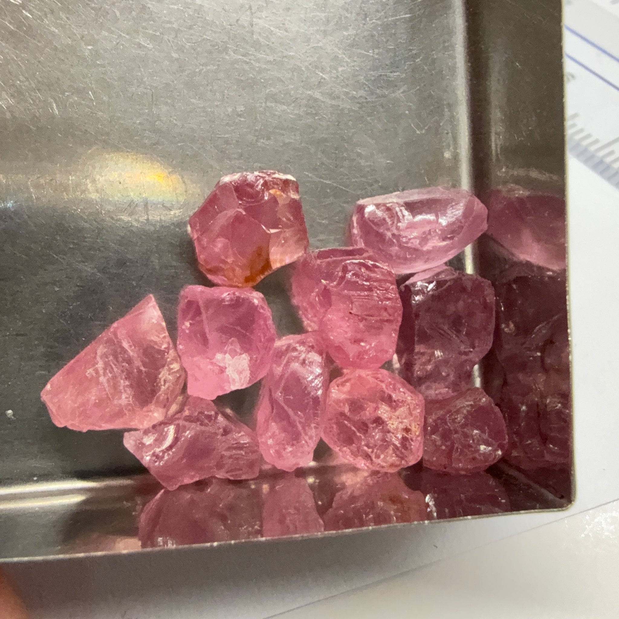 Mozambique Spinel Lot, Baby Pink colour, 20.00ct, Untreated Unheated. All have some inclusions and cracks, but if you want to have a play with them going cheap