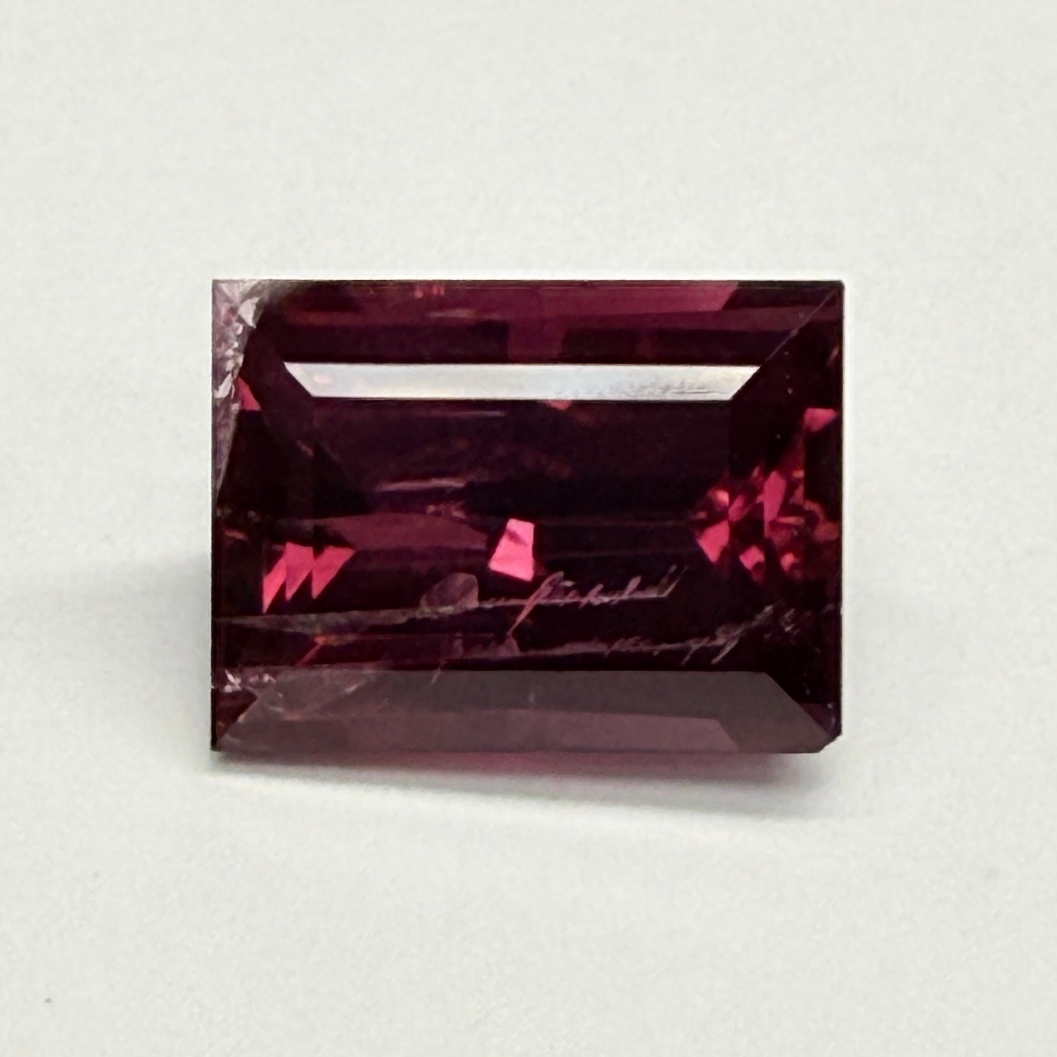 Mahenge Spinel, looks like there is something written inside it, it’s a natural inclusion though, 1.92ct, Mahenge, Tanzania, Untreated Unheated