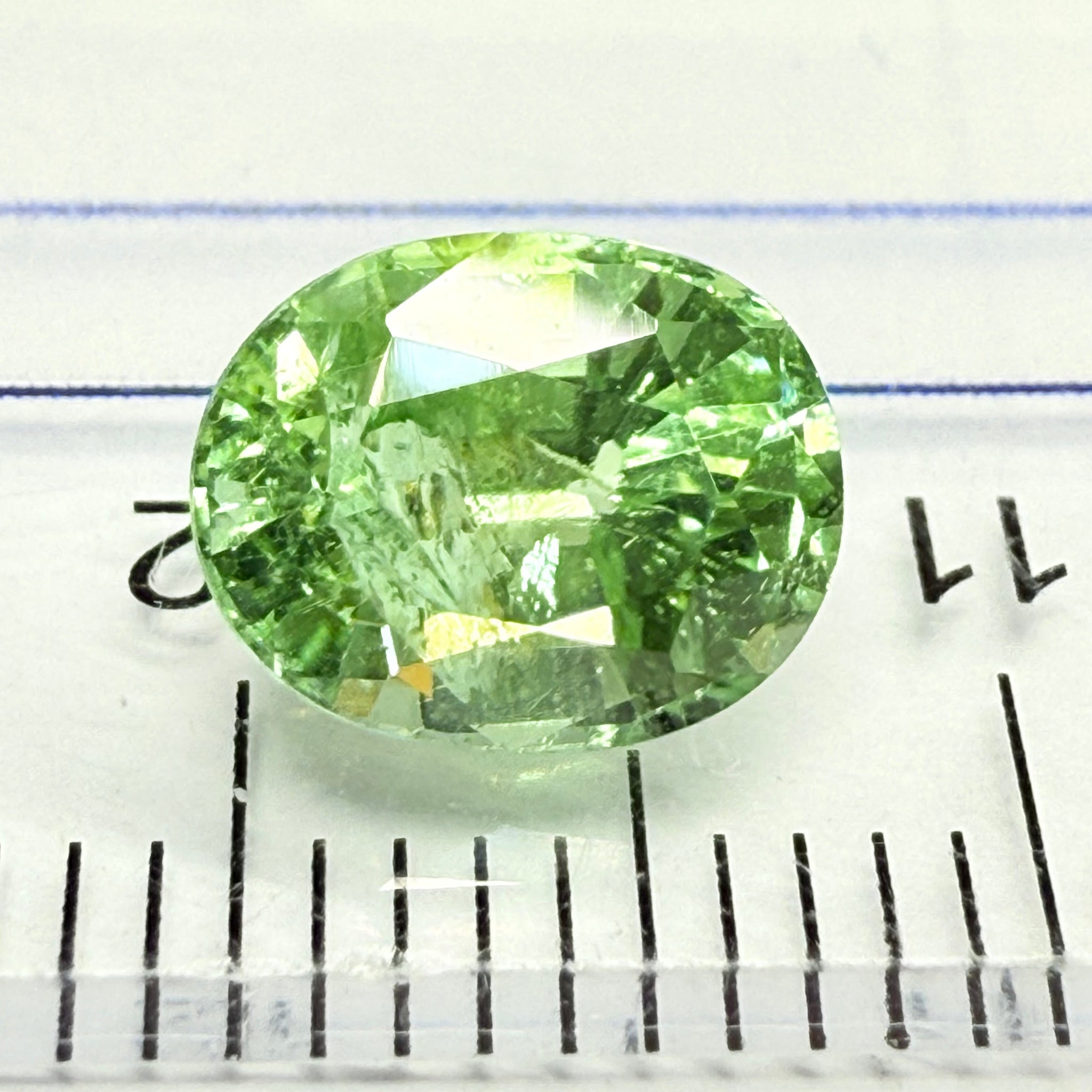 Tourmaline, 1.70ct, Mozambique, Untreated Unheated, heavily included but beautiful colour, see the side photos too