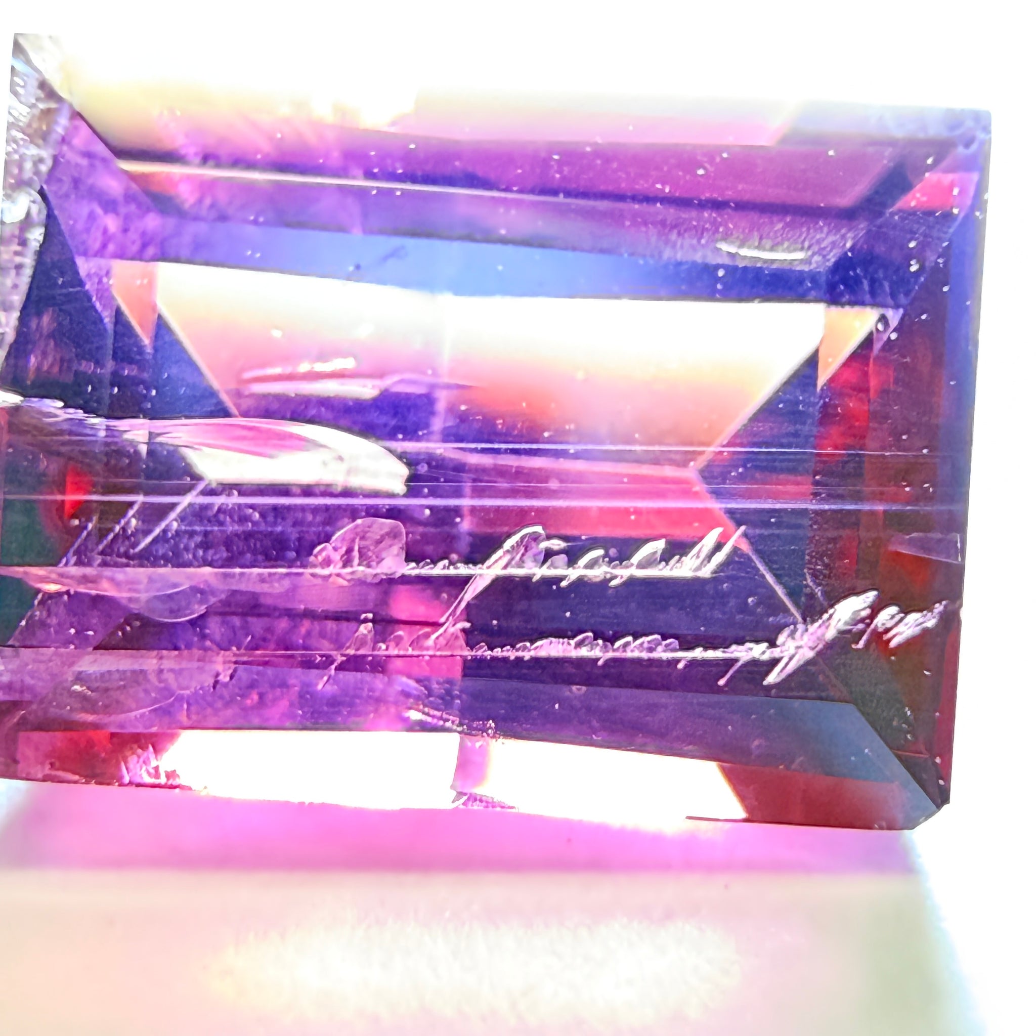 Mahenge Spinel, looks like there is something written inside it, it’s a natural inclusion though, 1.92ct, Mahenge, Tanzania, Untreated Unheated