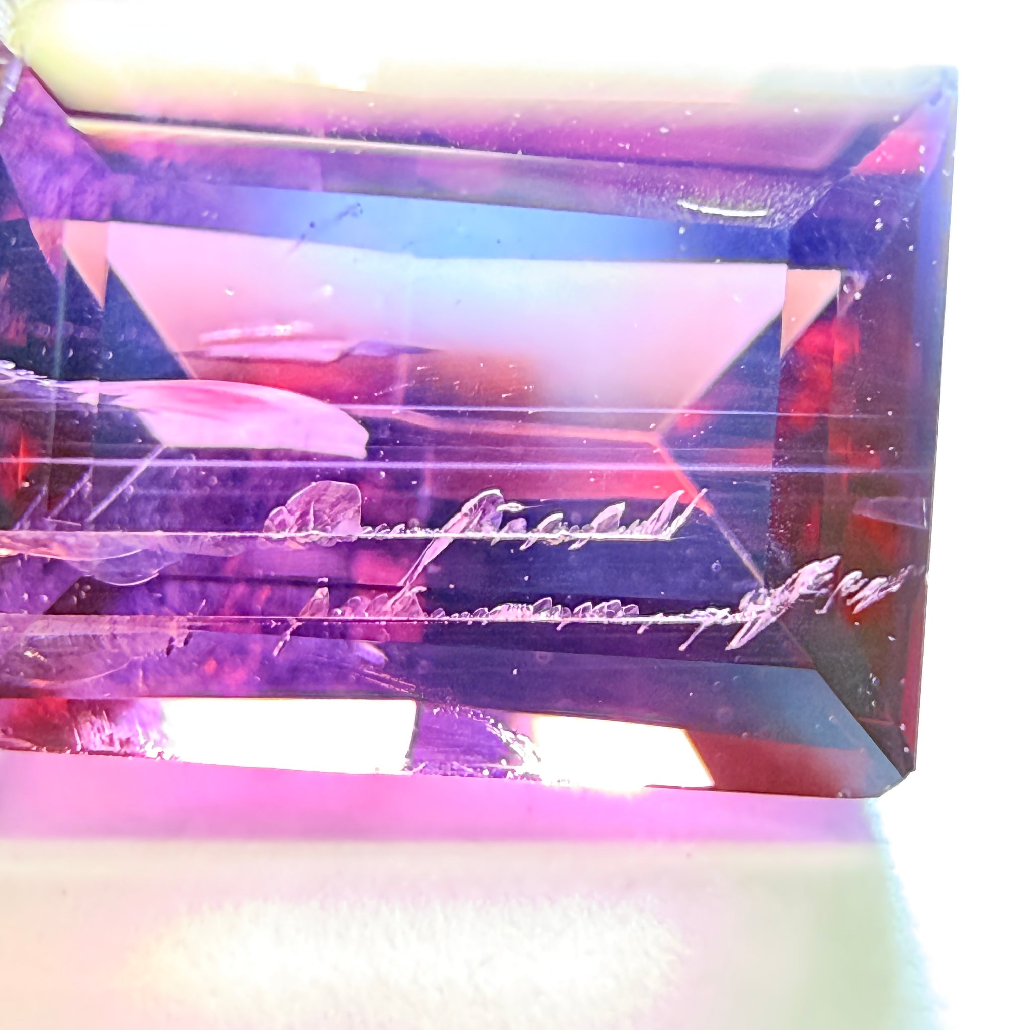 Mahenge Spinel, looks like there is something written inside it, it’s a natural inclusion though, 1.92ct, Mahenge, Tanzania, Untreated Unheated