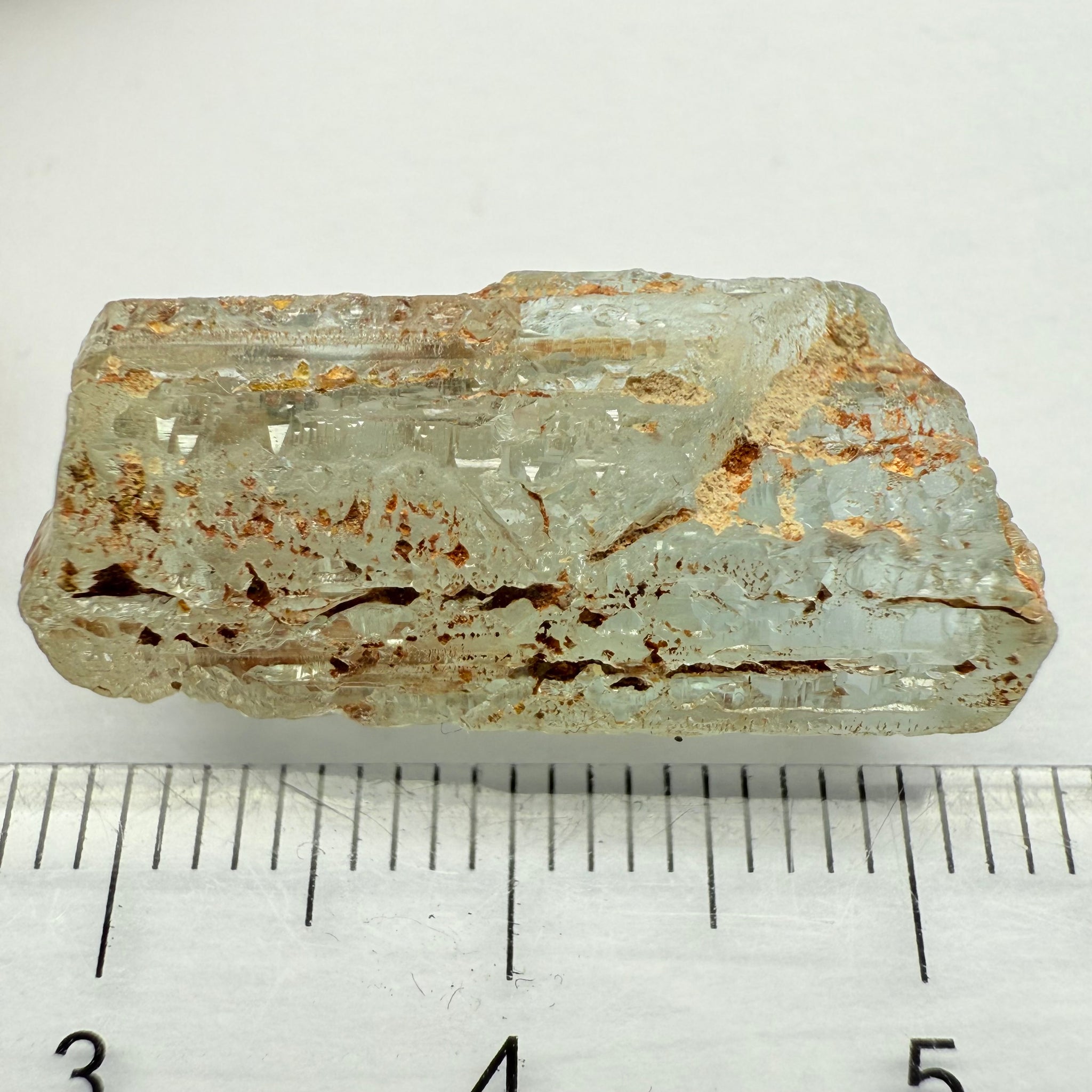 Aquamarine crystal, Songea, Tanzania, 20.16ct, Untreated Unheated, outside slight cracks on the skin, inside vvs