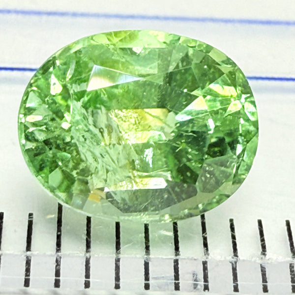 Tourmaline, 1.70ct, Mozambique, Untreated Unheated, heavily included but beautiful colour, see the side photos too
