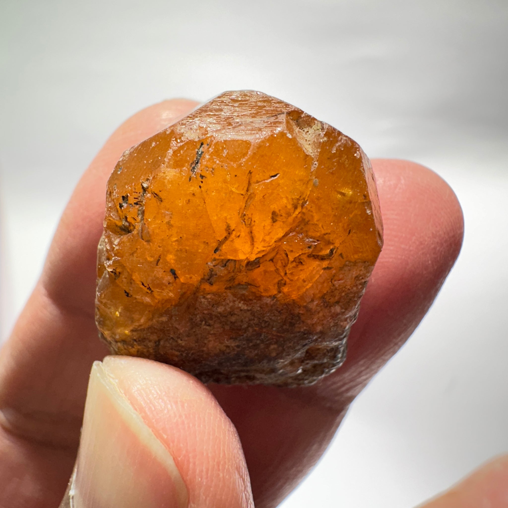 Mandarin Spessartite Garnet Crystal, 120.21ct, Loliondo, Tanzania, Untreated Unheated