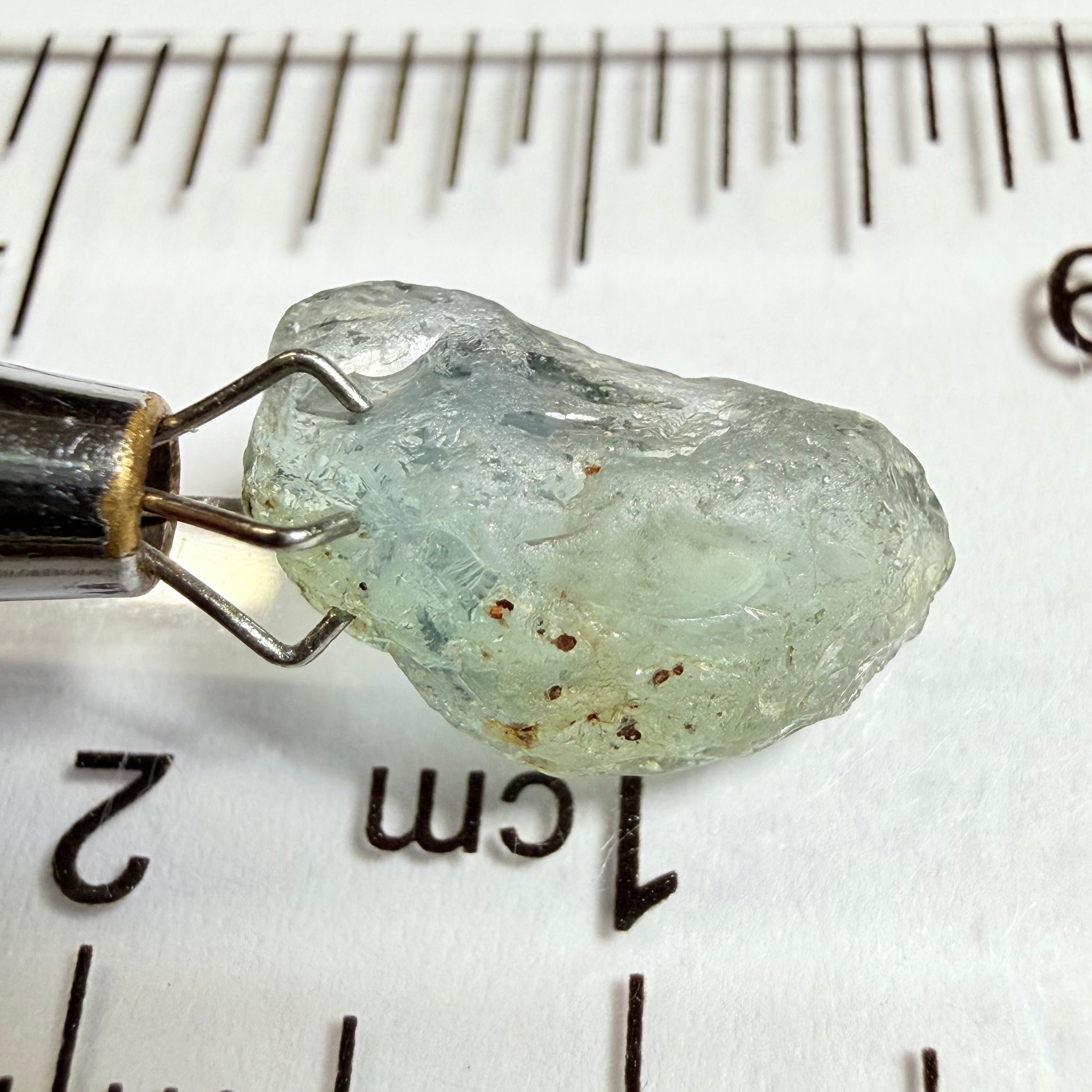 Umba Sapphire, 4.16ct, Umba Valley, Tanzania, Untreated Unheated. Small, white crystal inclusions through the stone, flat shape