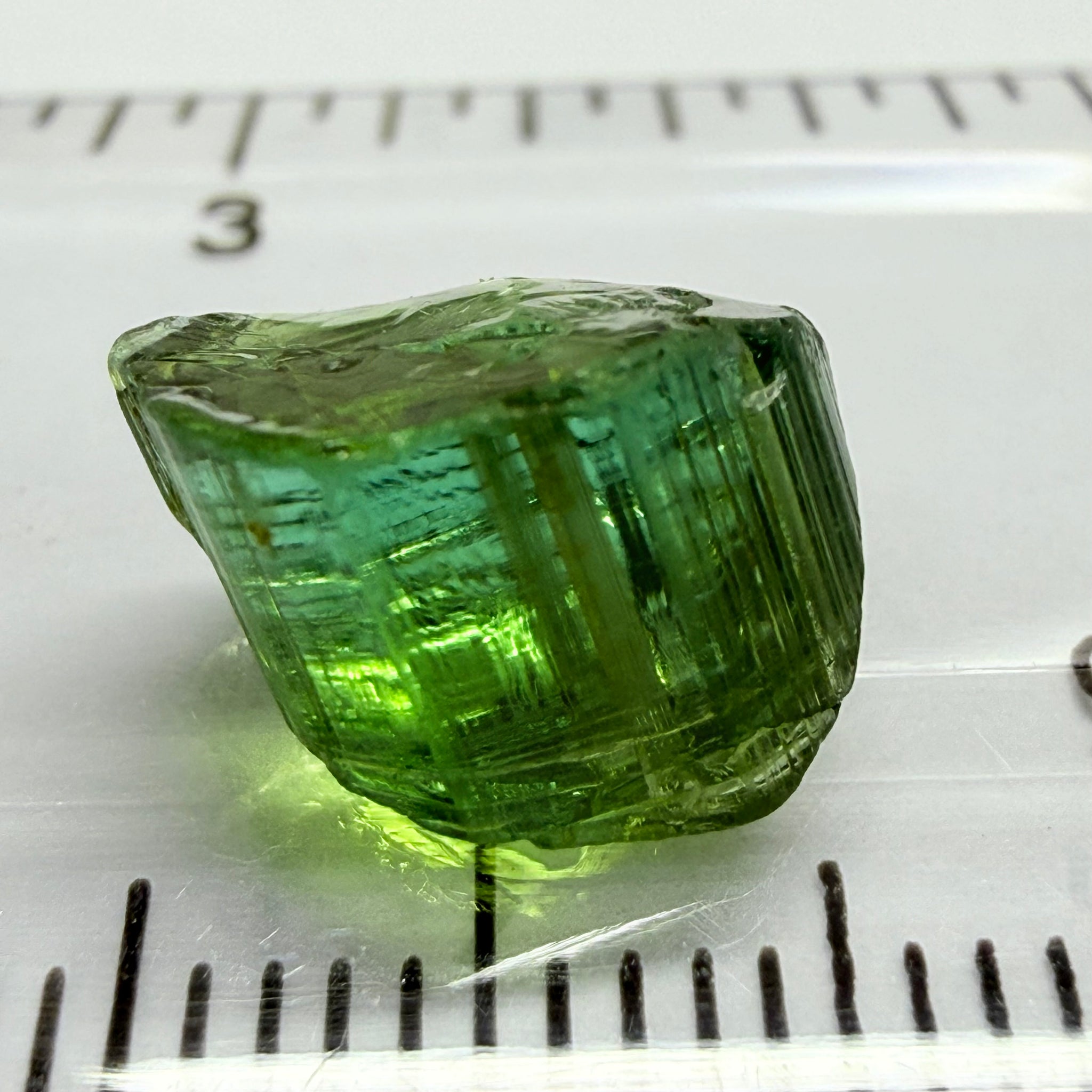 Congo Tourmaline, 4.89ct, Untreated Unheated, needles going through