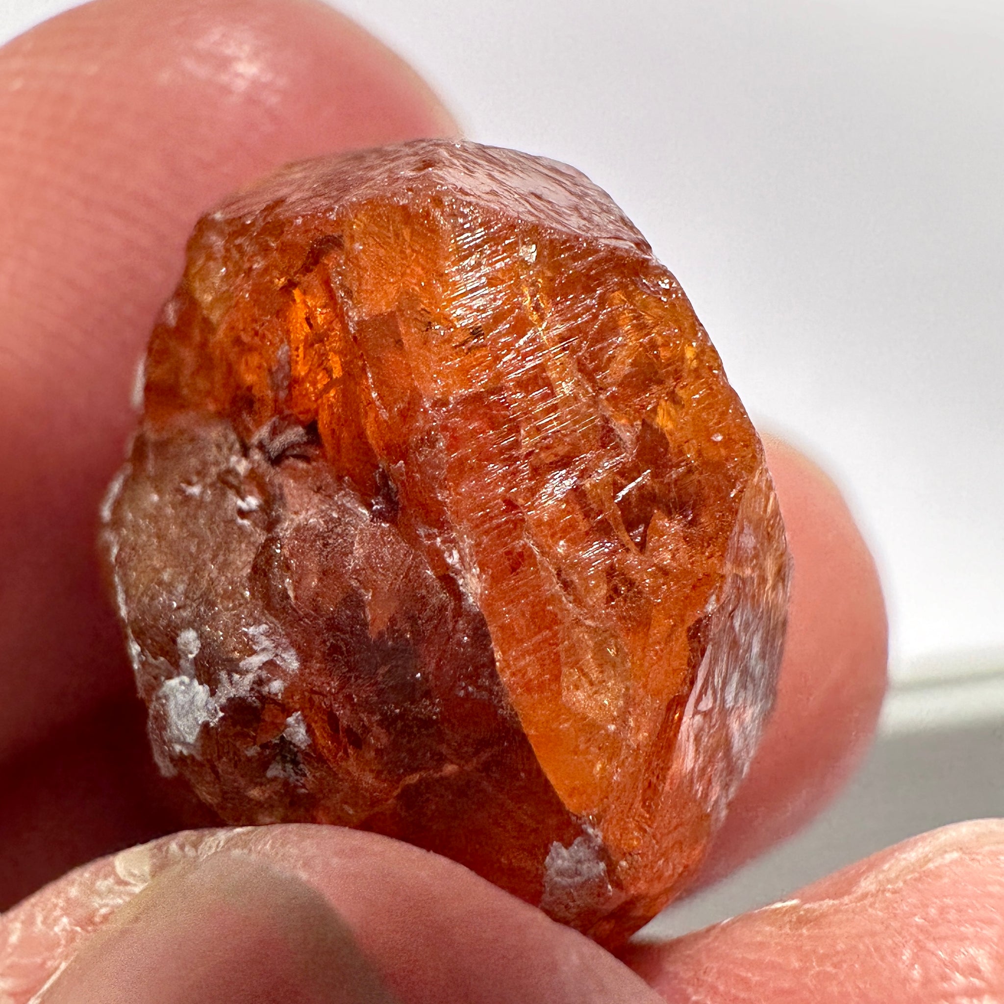 Spessartite Garnet Crystal, 30.79ct / 6.15gm, Loliondo, Tanzania. Untreated Unheated