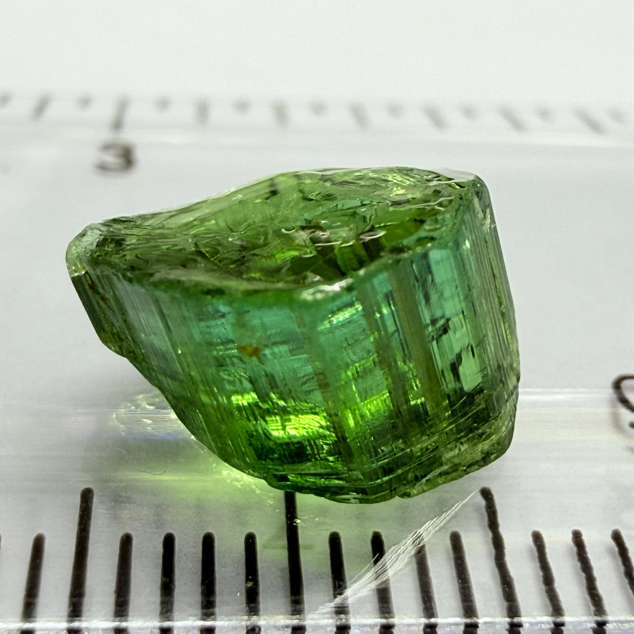 Congo Tourmaline, 4.89ct, Untreated Unheated, needles going through