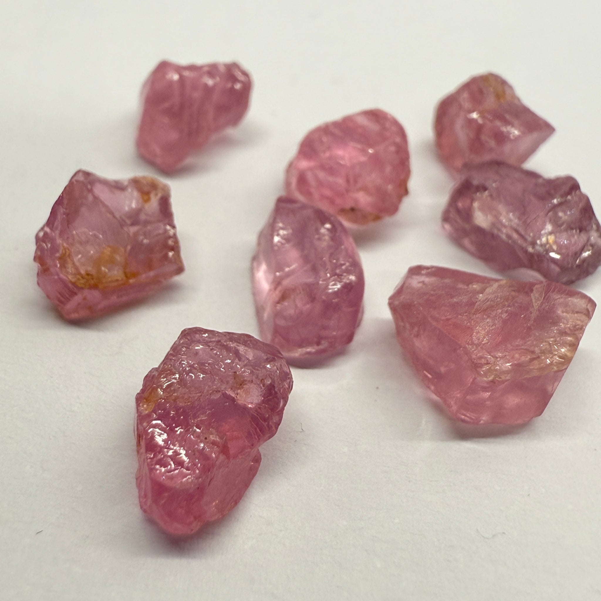 Mozambique Spinel Lot, Baby Pink colour, 20.00ct, Untreated Unheated. All have some inclusions and cracks, but if you want to have a play with them going cheap
