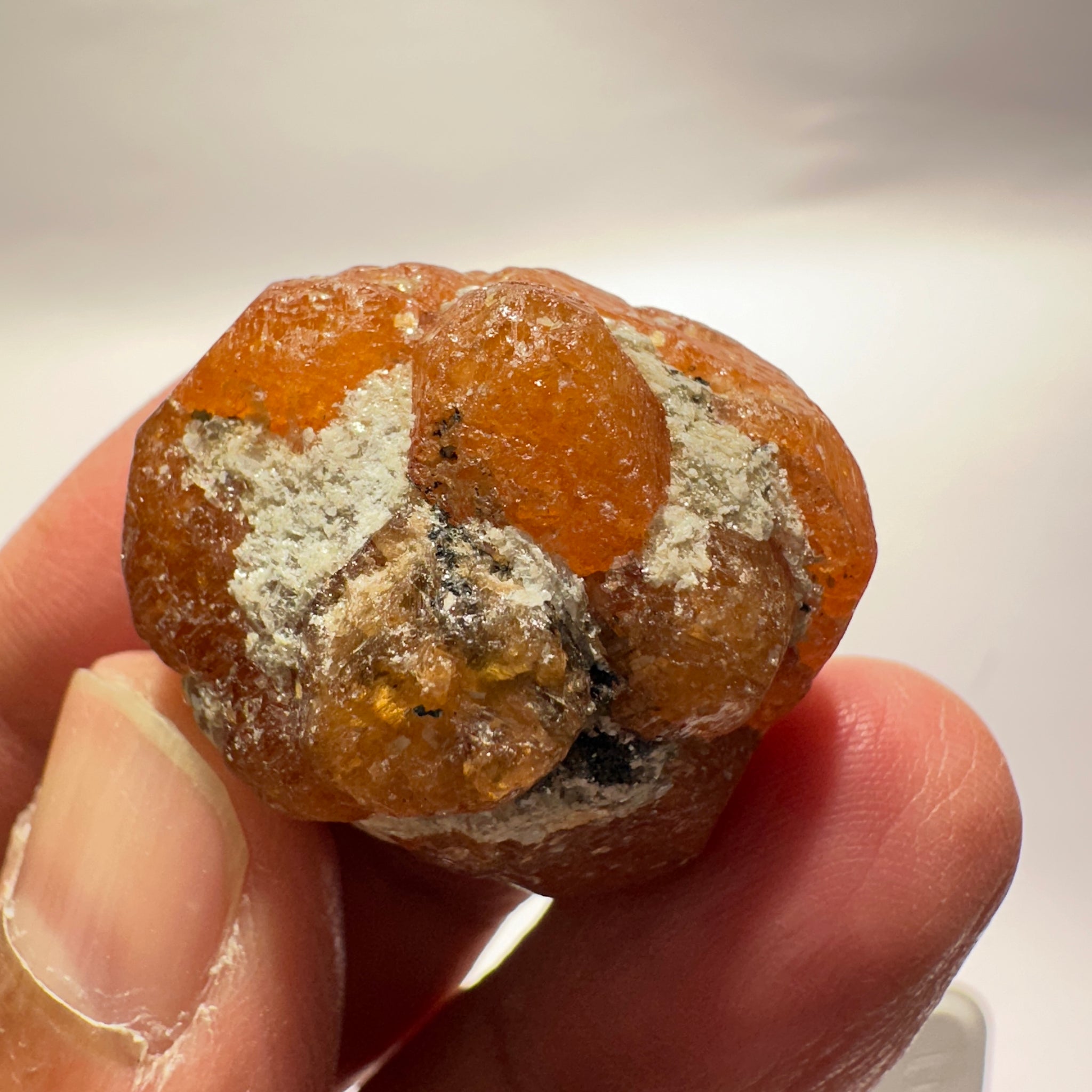 Spessartite Garnet Crystal, 158.32ct / 31.66gm, Loliondo, Tanzania. Untreated Unheated