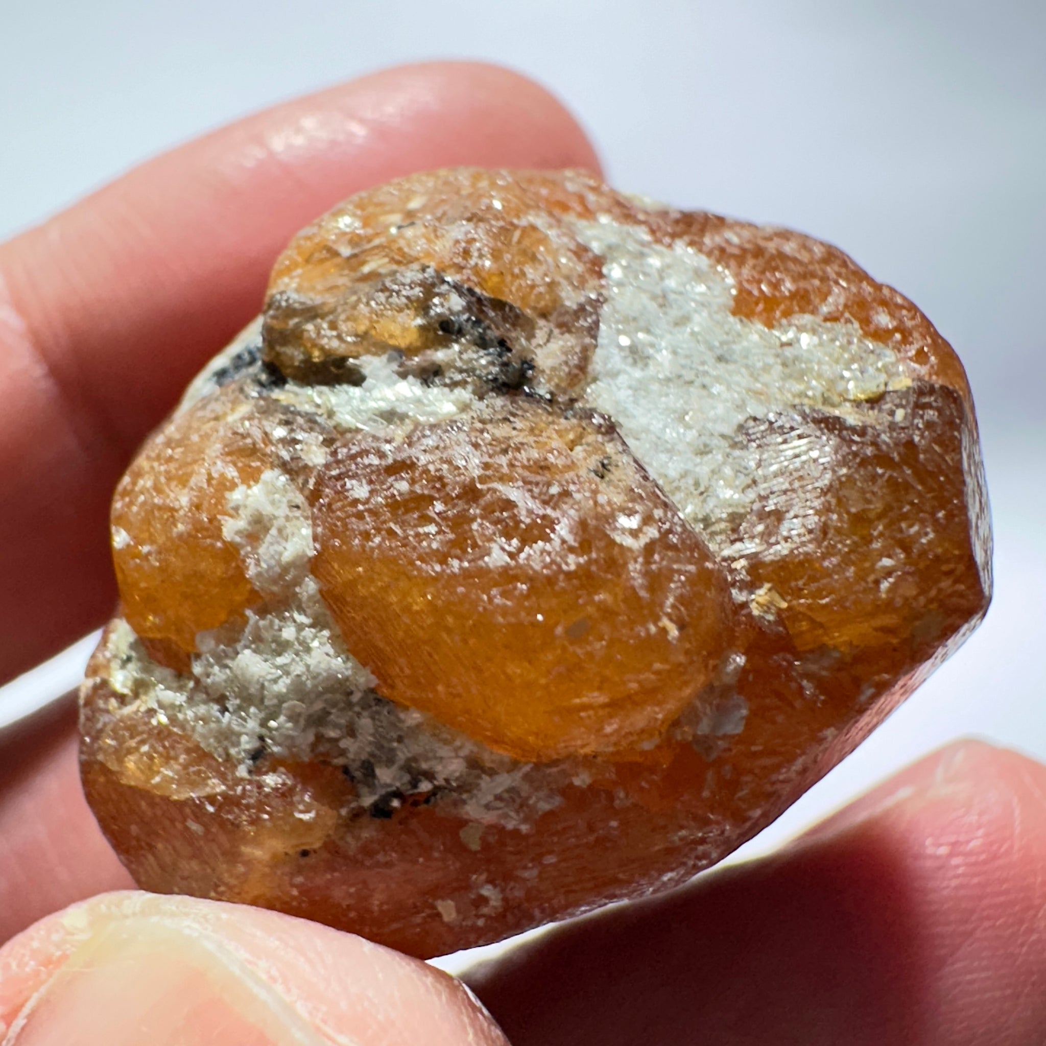 Spessartite Garnet Crystal, 158.32ct / 31.66gm, Loliondo, Tanzania. Untreated Unheated