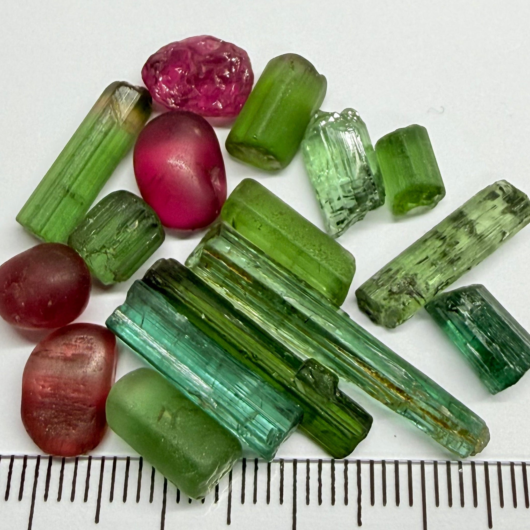 Congo Tourmaline Lot, 50.11ct, Untreated Unheated, 1.88ct- 6.14ct, Slightly Included