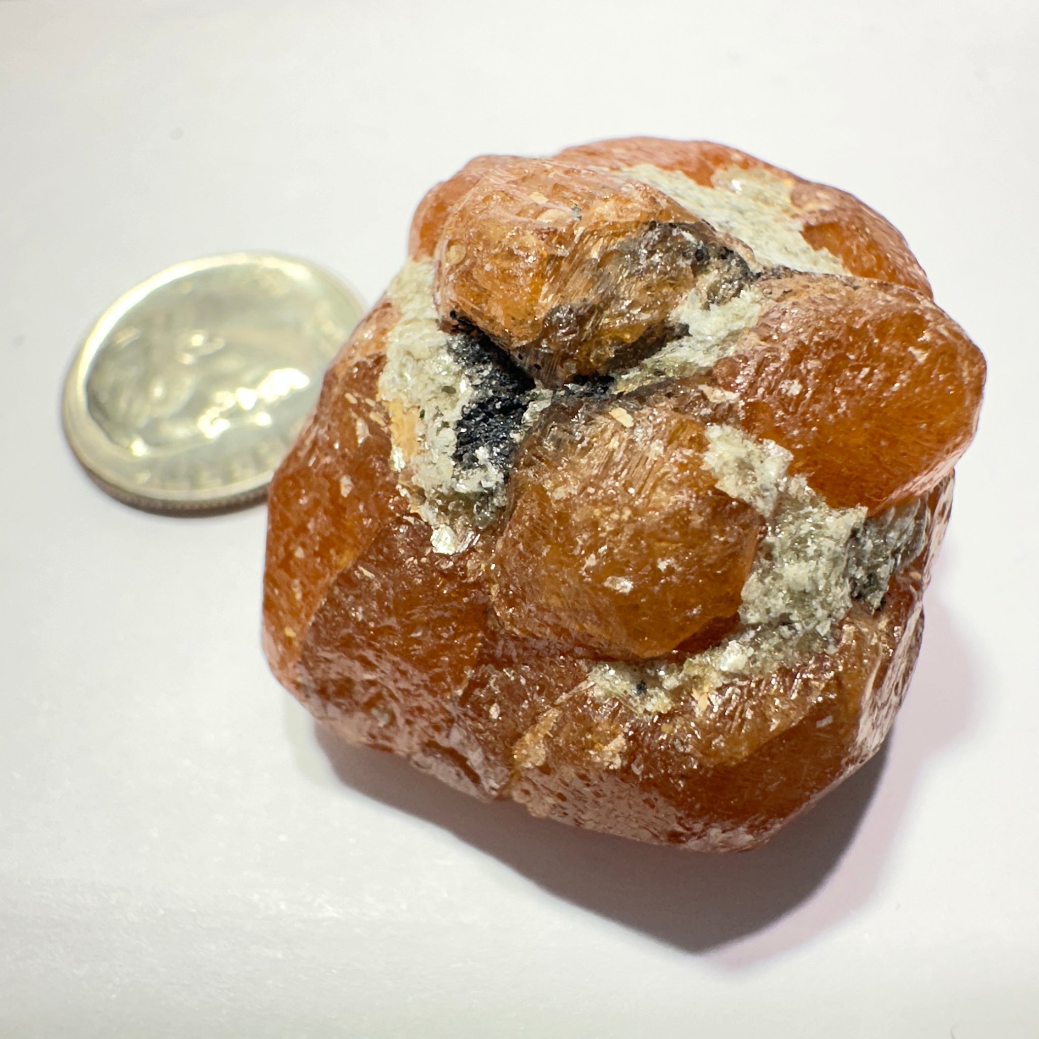 Spessartite Garnet Crystal, 158.32ct / 31.66gm, Loliondo, Tanzania. Untreated Unheated