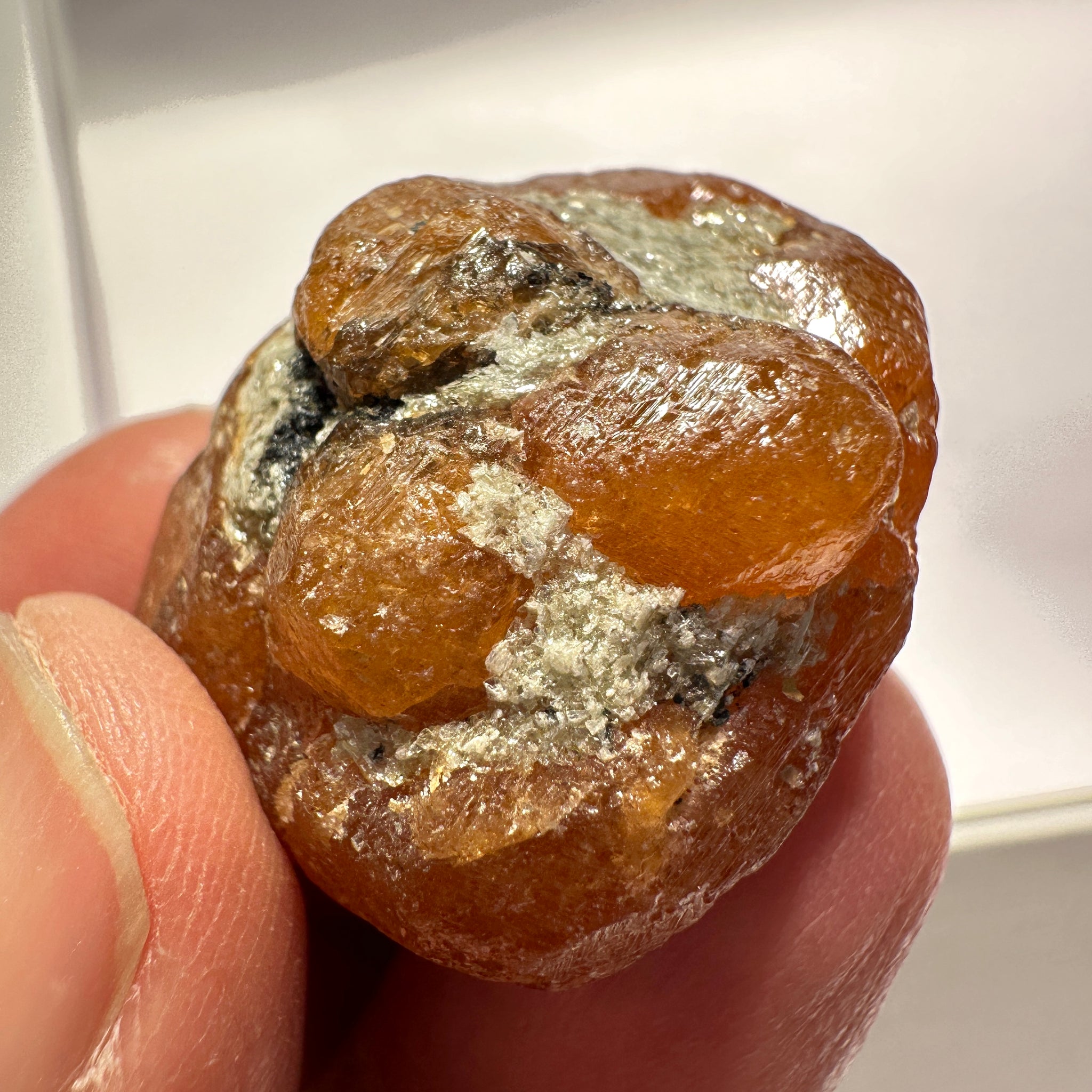 Spessartite Garnet Crystal, 158.32ct / 31.66gm, Loliondo, Tanzania. Untreated Unheated