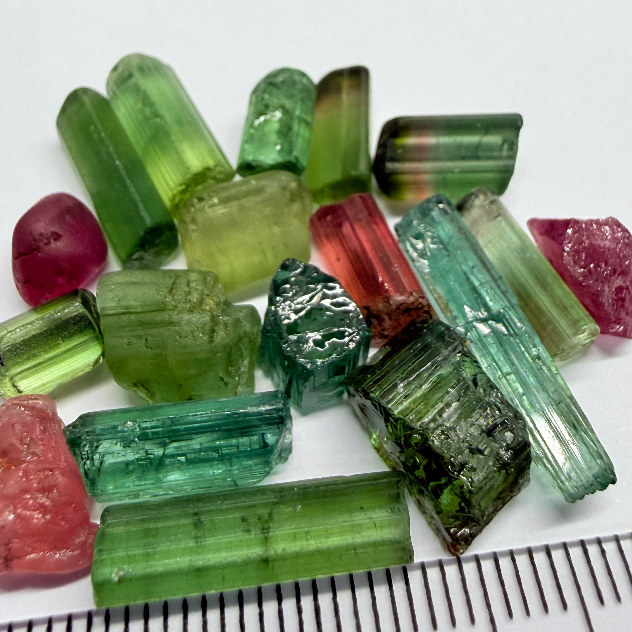 Congo Tourmaline Lot, 54.13ct, Untreated Unheated, 1.96ct - 4.77ct, Slightly Included
