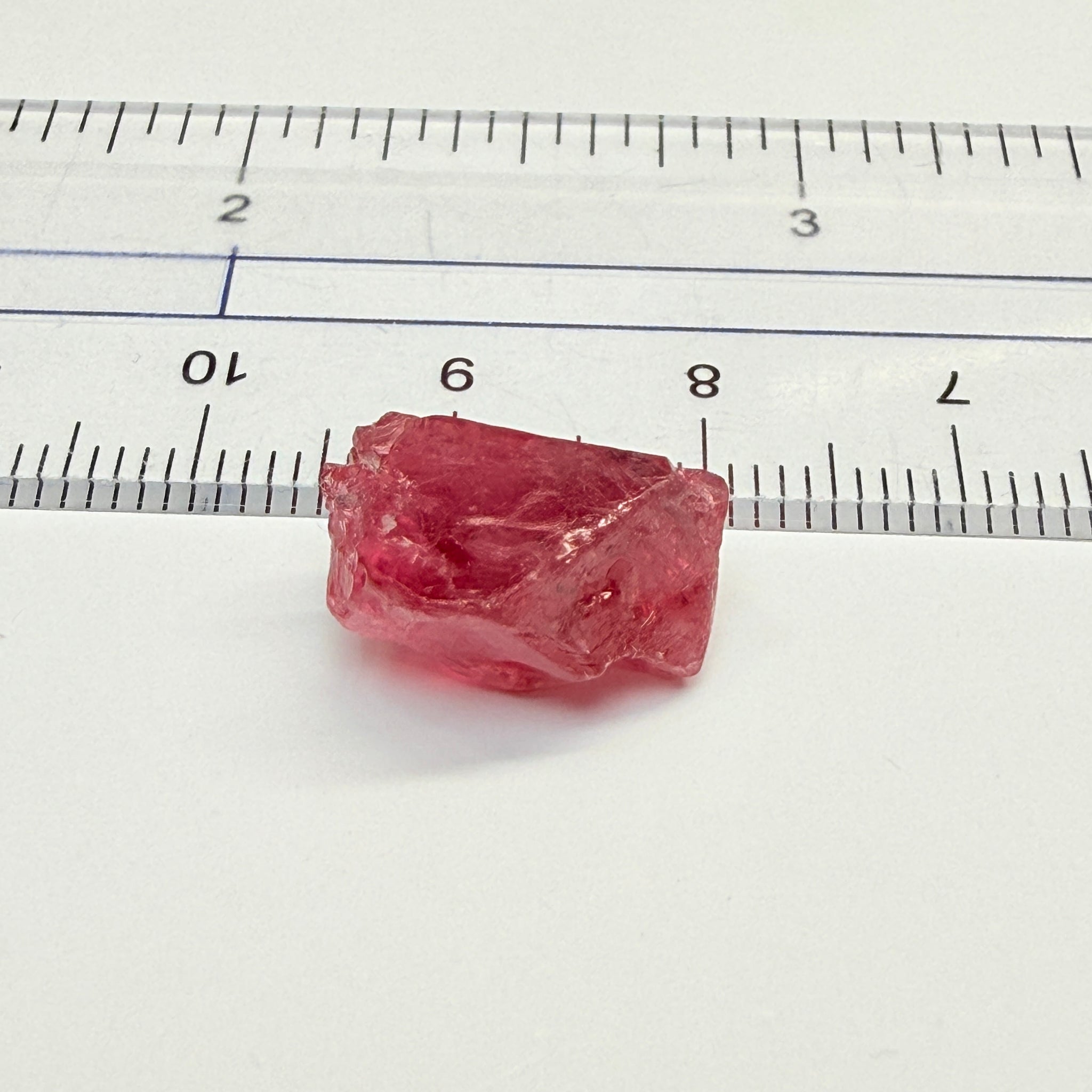 Mahenge Red Spinel Crystal. 10.53ct, Tanzania, Untreated, Unheated. 14.5 x 8.1 x 11.7 mm