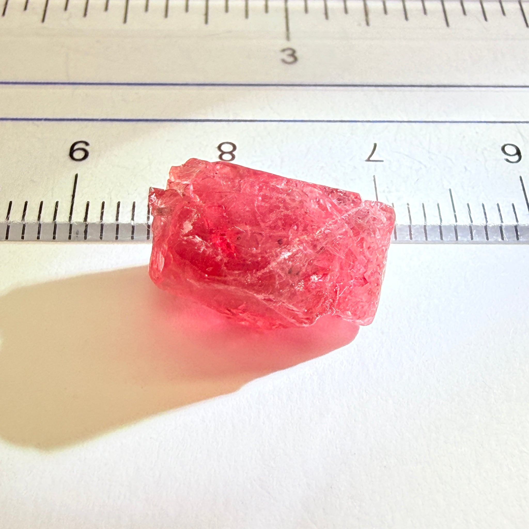 Mahenge Red Spinel Crystal. 10.53ct, Tanzania, Untreated, Unheated. 14.5 x 8.1 x 11.7 mm
