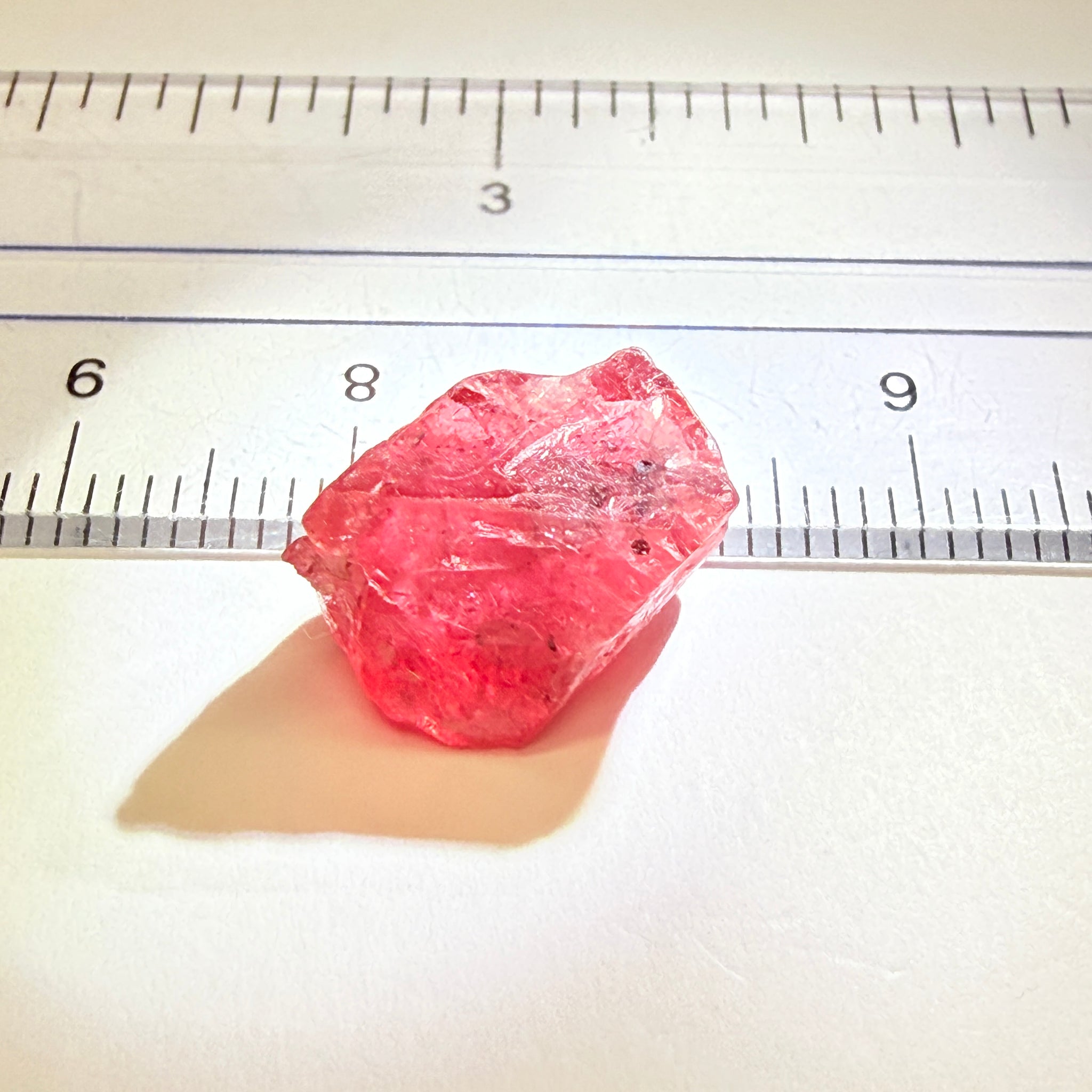 Mahenge Red Spinel Crystal. 10.53ct, Tanzania, Untreated, Unheated. 14.5 x 8.1 x 11.7 mm