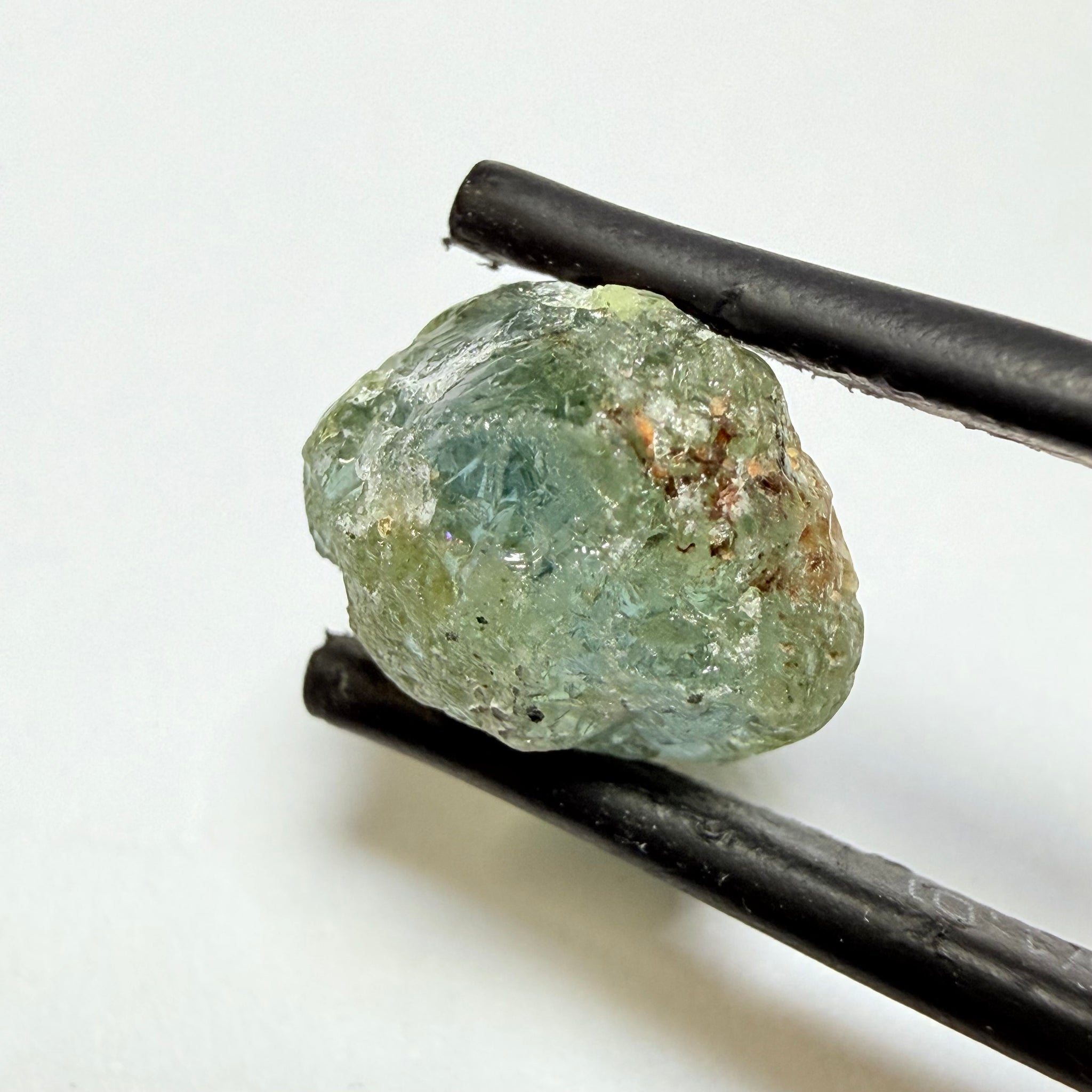 Umba Sapphire, 9.88ct, Umba Valley, Tanzania, Untreated Unheated. Slightly to moderately included which some surface gunk to be removed on preform. See the backlit pics