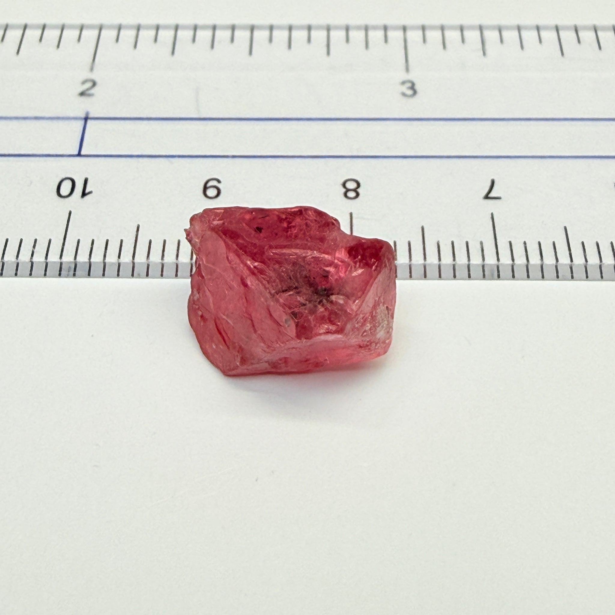 Mahenge Red Spinel Crystal. 10.53ct, Tanzania, Untreated, Unheated. 14.5 x 8.1 x 11.7 mm