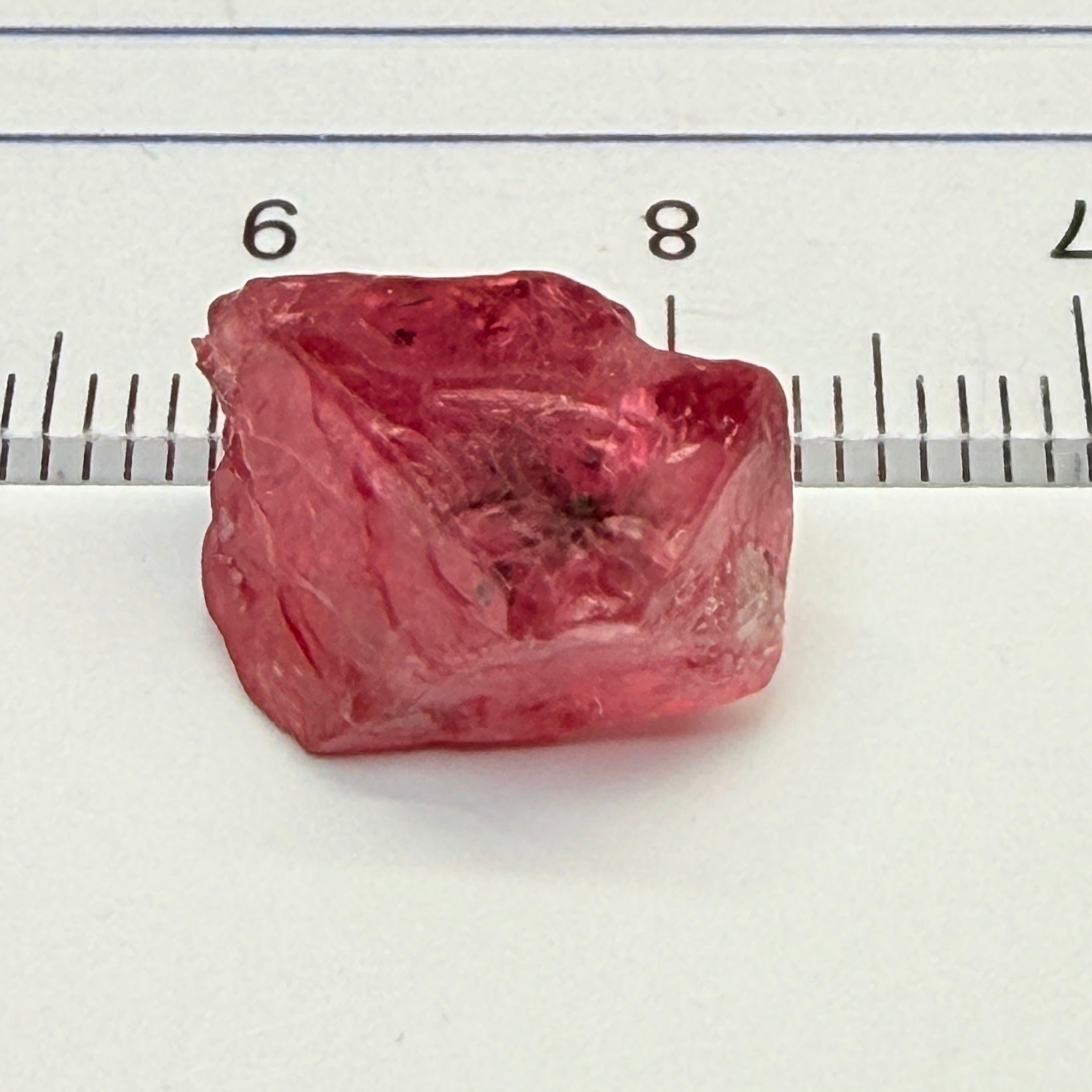 Mahenge Red Spinel Crystal. 10.53ct, Tanzania, Untreated, Unheated. 14.5 x 8.1 x 11.7 mm