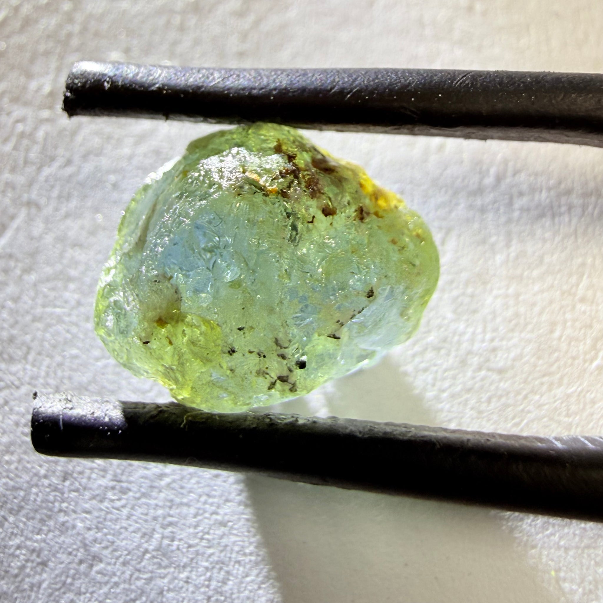 Umba Sapphire, 9.88ct, Umba Valley, Tanzania, Untreated Unheated. Slightly to moderately included which some surface gunk to be removed on preform. See the backlit pics
