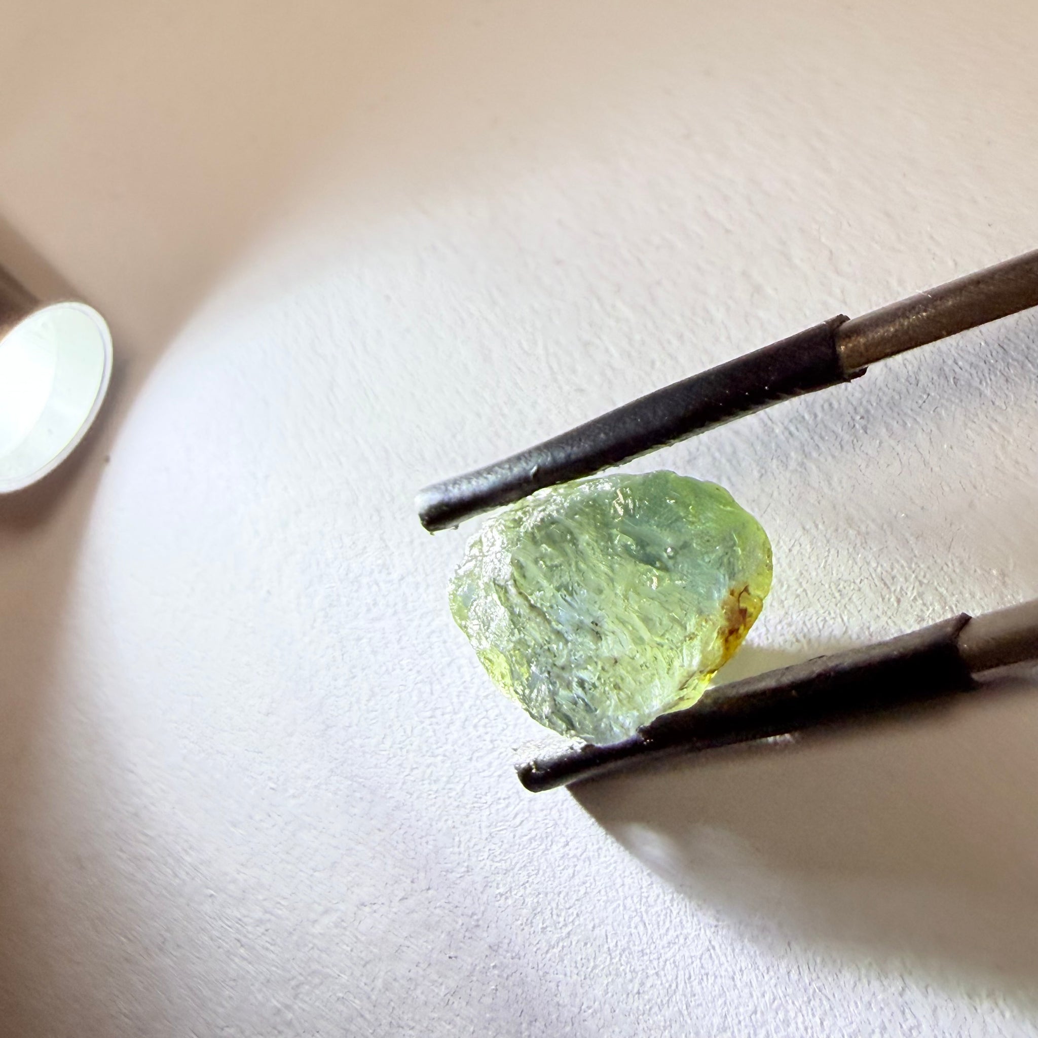 Umba Sapphire, 9.88ct, Umba Valley, Tanzania, Untreated Unheated. Slightly to moderately included which some surface gunk to be removed on preform. See the backlit pics