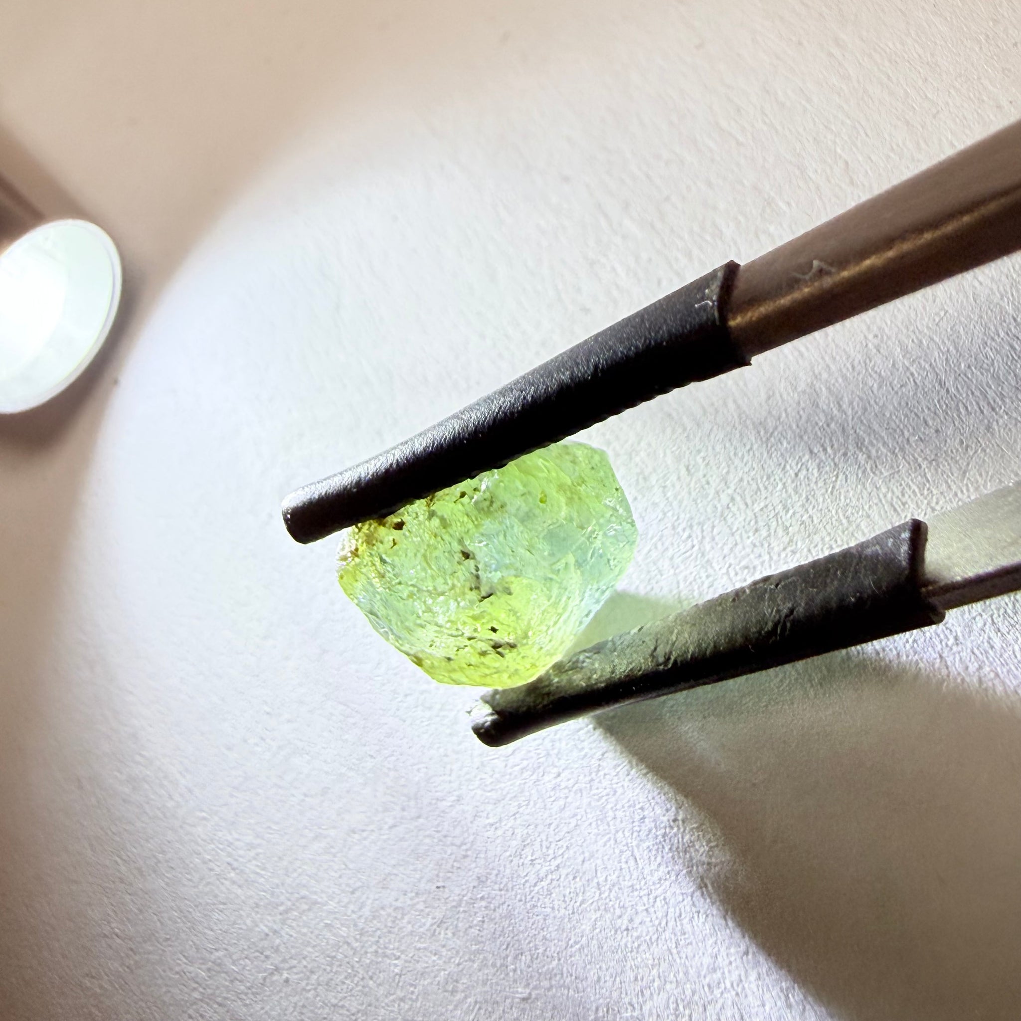 Umba Sapphire, 9.88ct, Umba Valley, Tanzania, Untreated Unheated. Slightly to moderately included which some surface gunk to be removed on preform. See the backlit pics