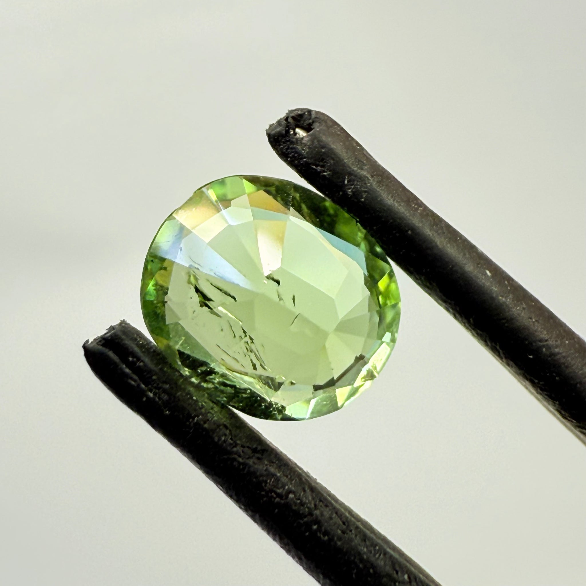 Tourmaline, 0.92ct, Congo, Untreated Unheated, native cut, slight chip on girdle, see pictures I have circled it, to show location, price reflects