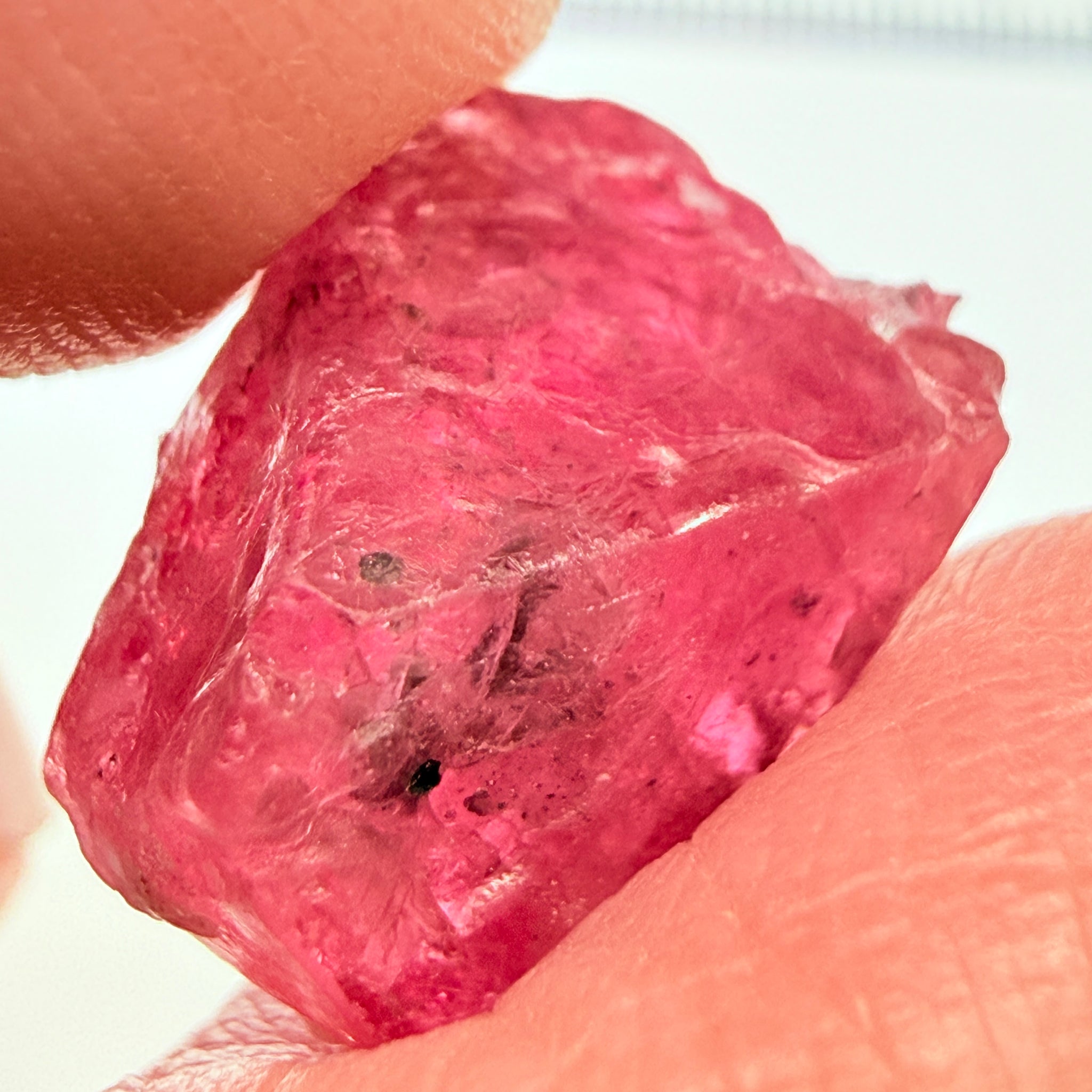 Mahenge Red Spinel Crystal. 10.53ct, Tanzania, Untreated, Unheated. 14.5 x 8.1 x 11.7 mm