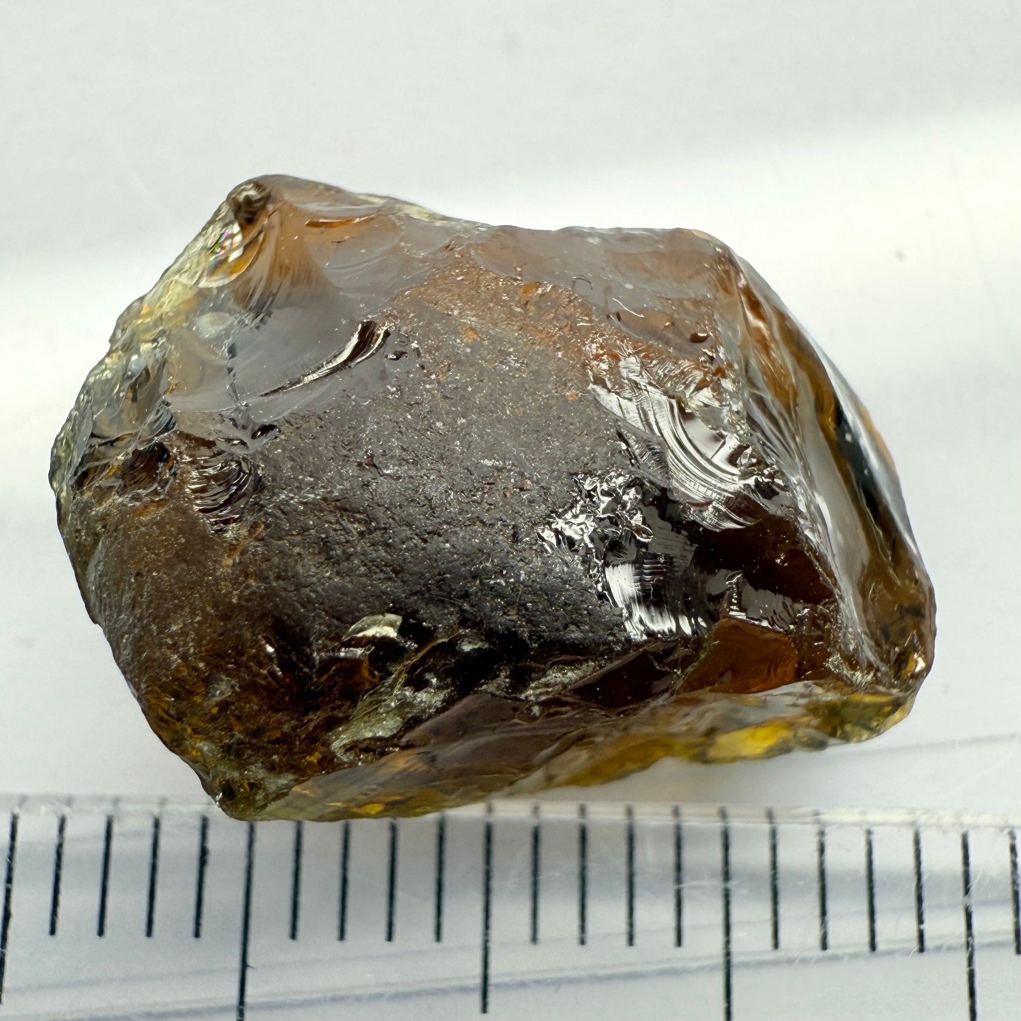 Tanzanian Tourmaline, vvs but dark, 13.14ct, Untreated Unheated, flat shape