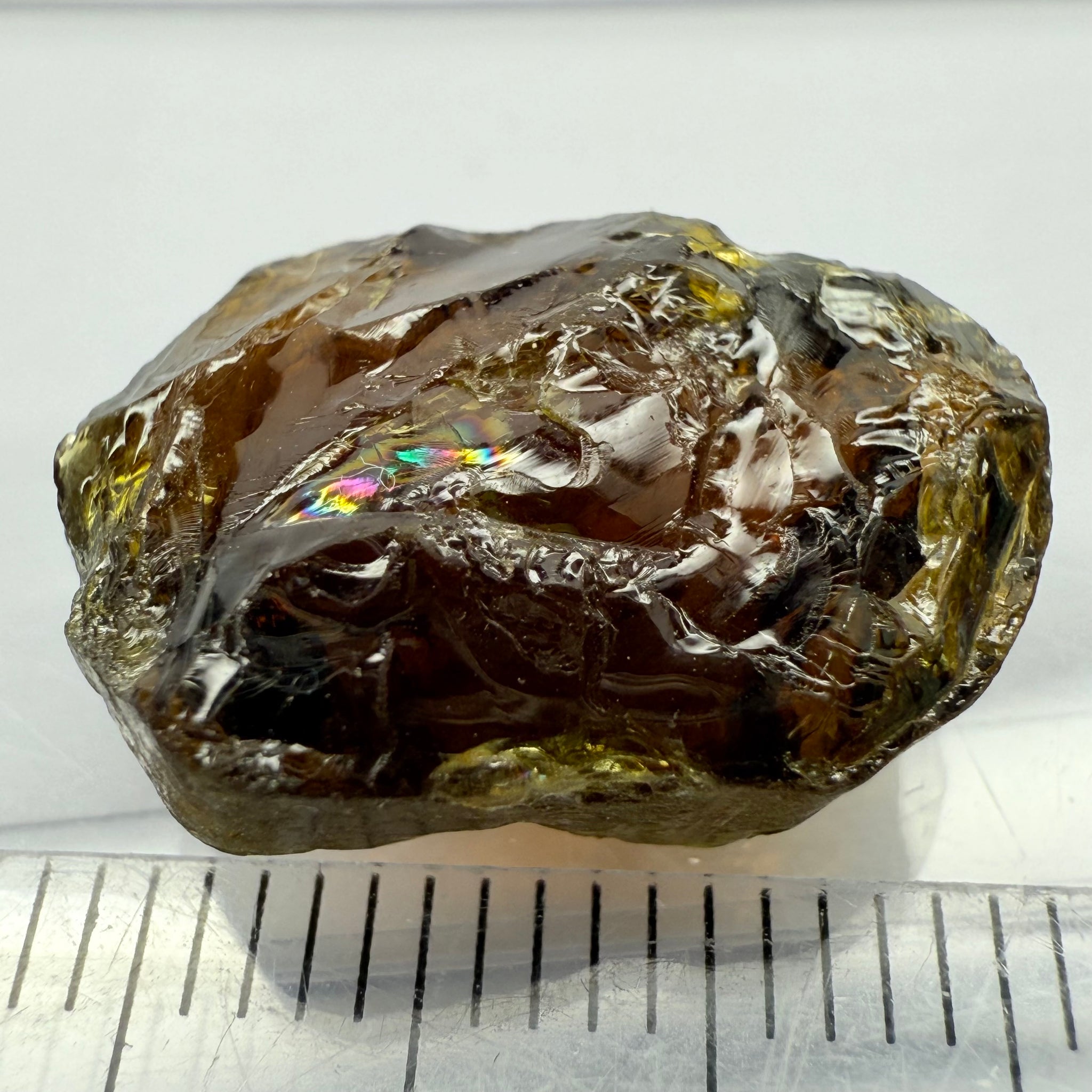 Tanzanian Tourmaline, vvs but dark, 13.14ct, Untreated Unheated, flat shape