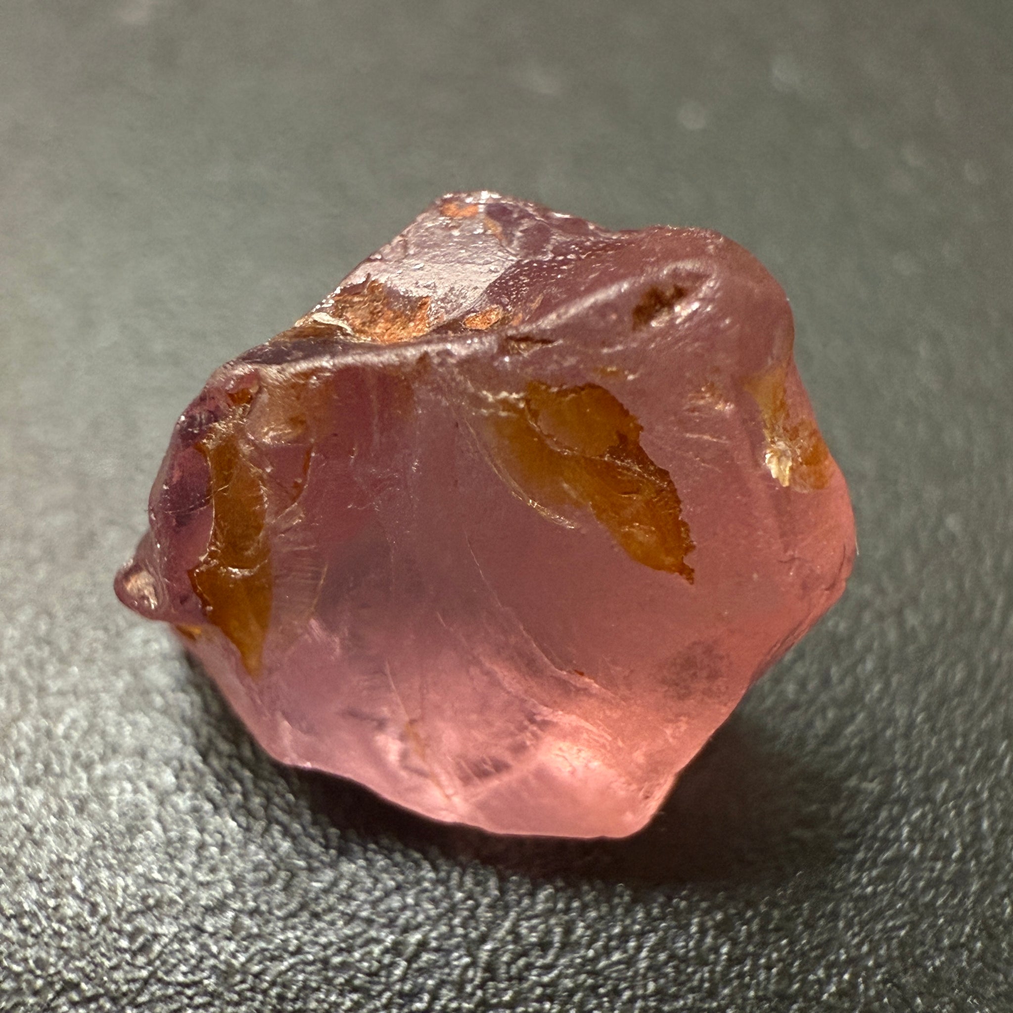 Mahenge Spinel, 3.65ct, Mahenge, Tanzania, Untreated Unheated. Slight crack on one end will come off on preforming, rest slightly milky