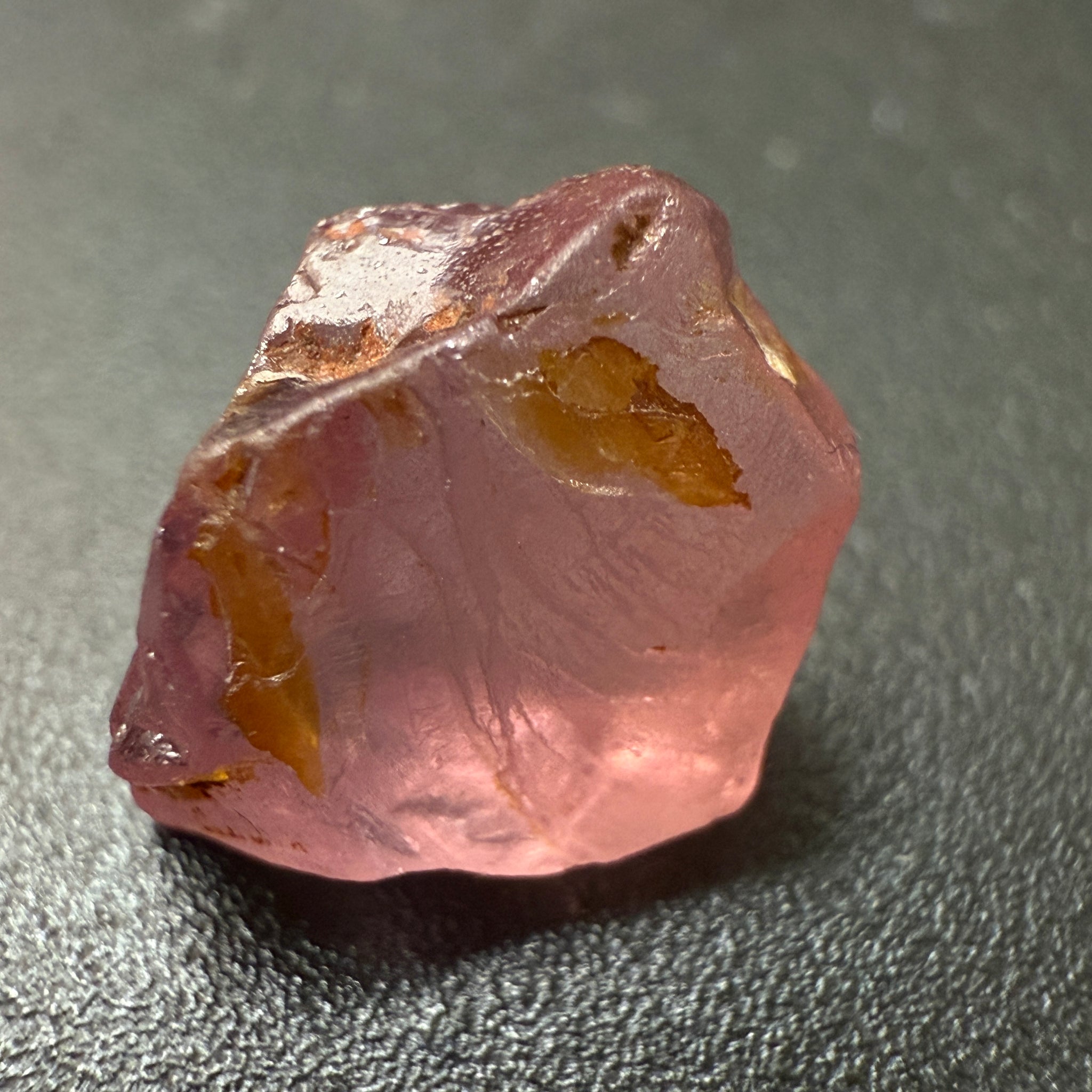 Mahenge Spinel, 3.65ct, Mahenge, Tanzania, Untreated Unheated. Slight crack on one end will come off on preforming, rest slightly milky