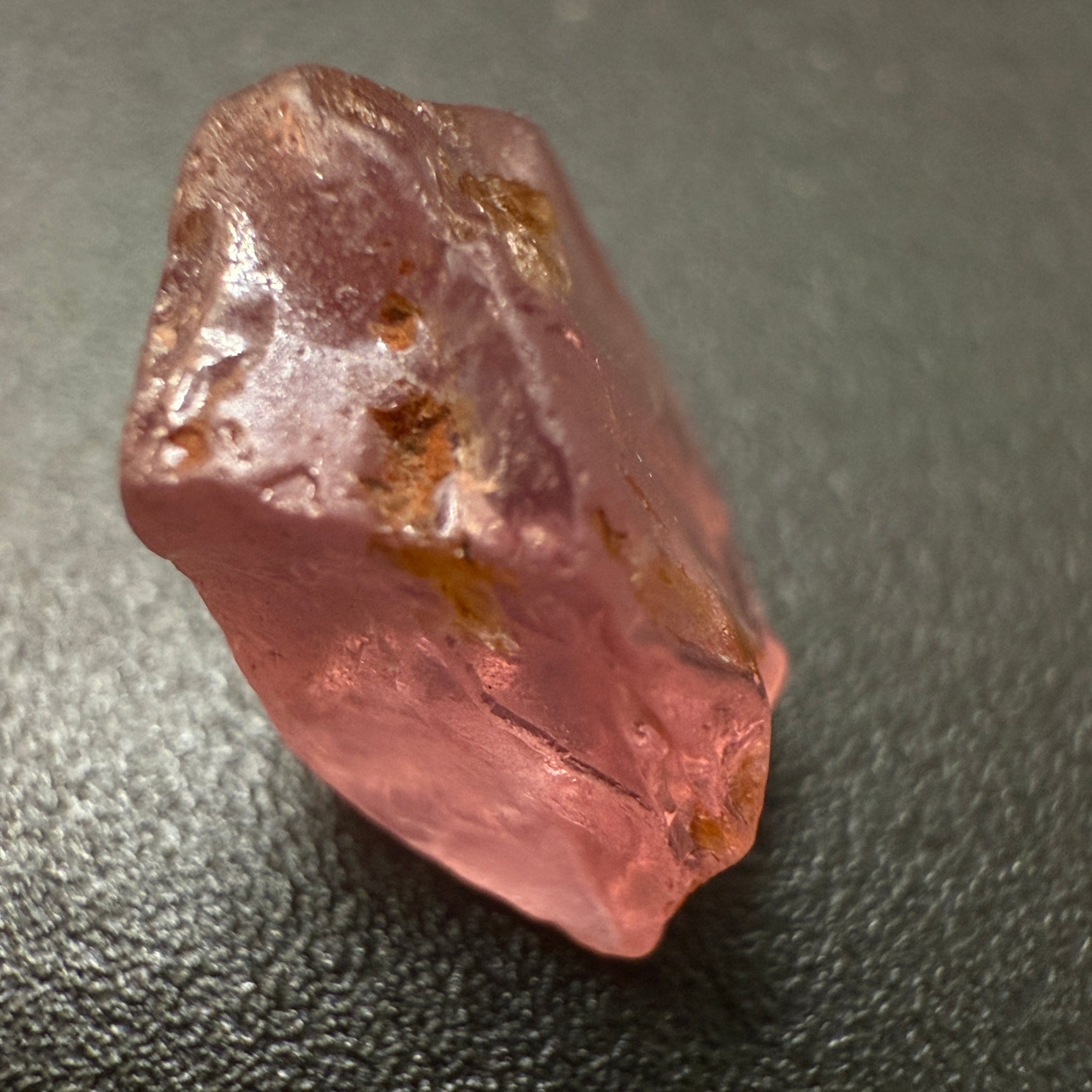 Mahenge Spinel, 3.65ct, Mahenge, Tanzania, Untreated Unheated. Slight crack on one end will come off on preforming, rest slightly milky