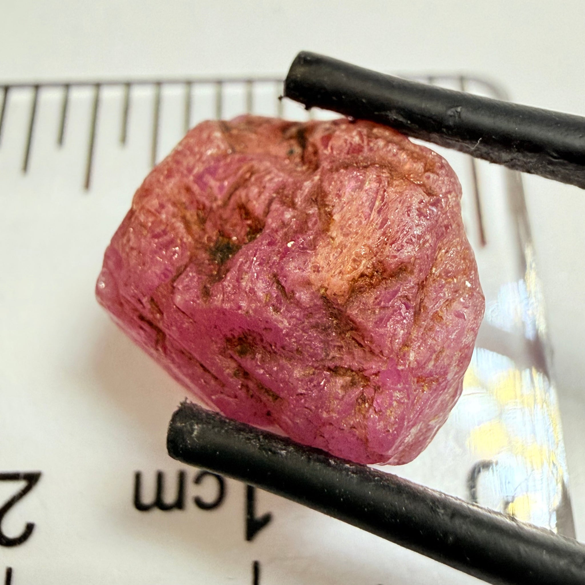 Umba Sapphire, 18.37ct, Umba Valley, Tanzania, Untreated Unheated. Cabbing grade rough, yes it has faceting portions but tiny.
