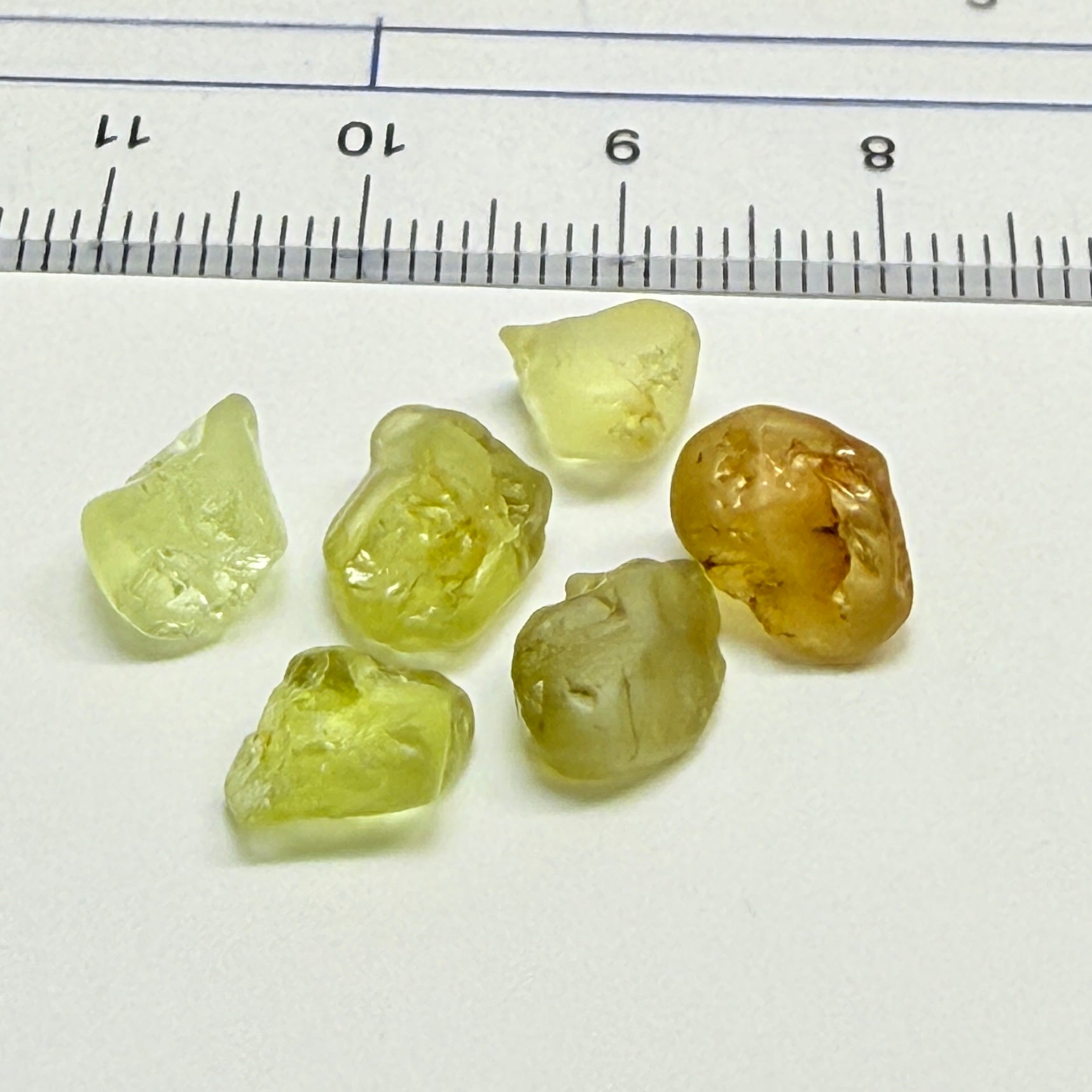 Chrysoberyl Lot, 16.01ct, Tunduru, Tanzania, Untreated Unheated, slightly included to included