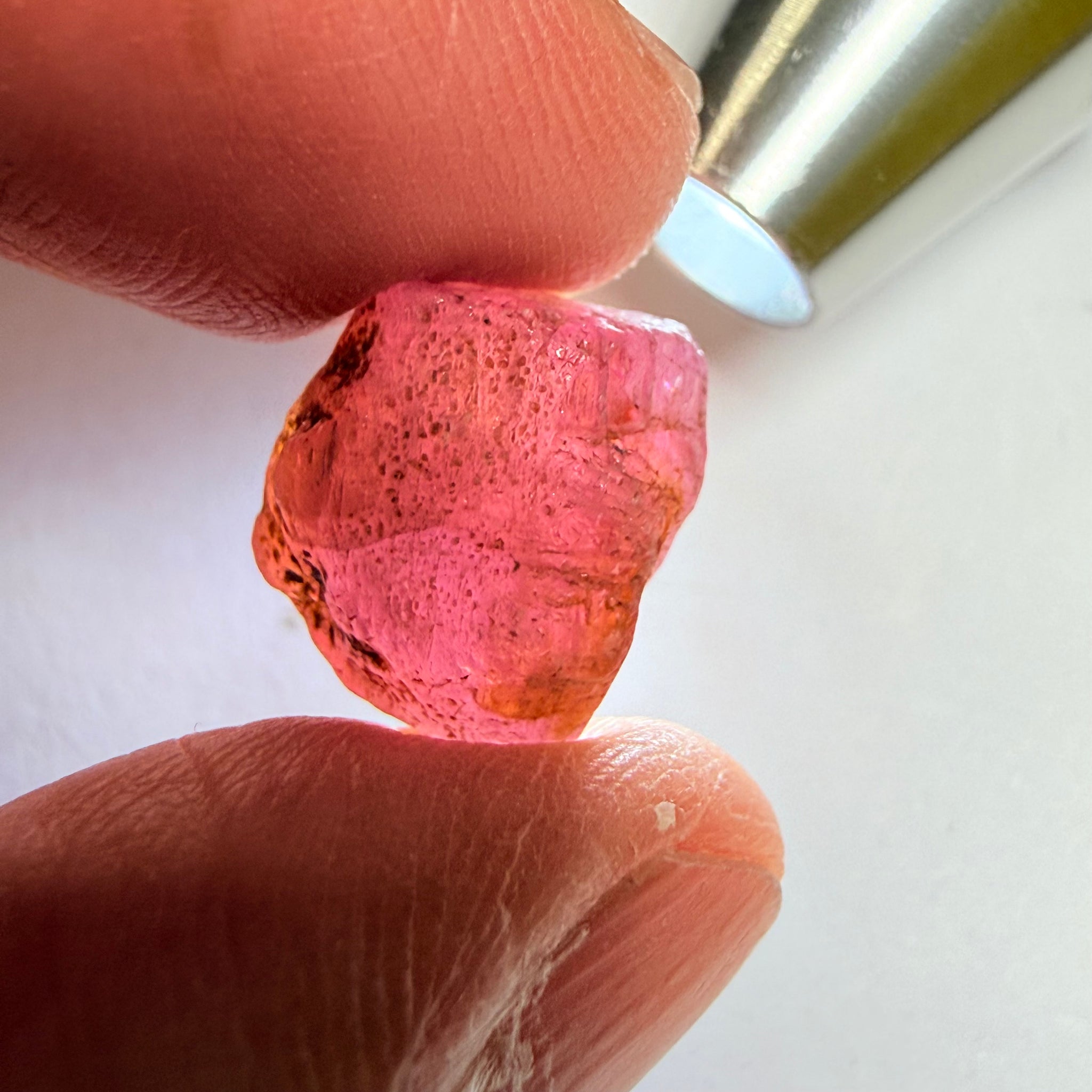 Umba Sapphire, 18.37ct, Umba Valley, Tanzania, Untreated Unheated. Cabbing grade rough, yes it has faceting portions but tiny.