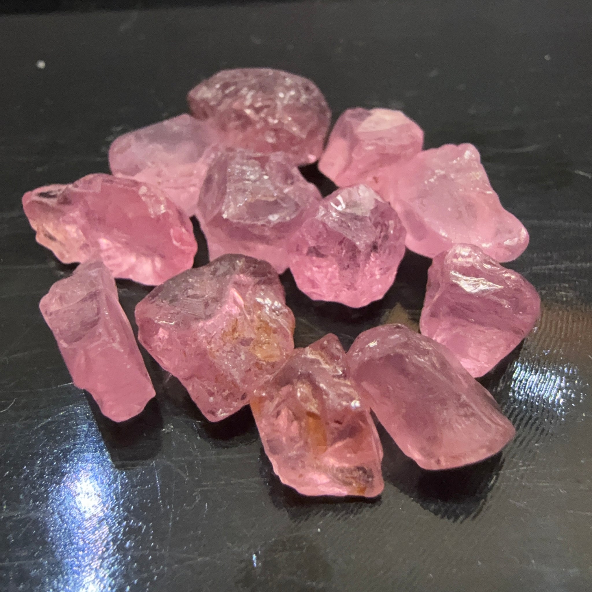 Mozambique Spinel Lot, Baby Pink colour, 26.47ct, Untreated Unheated. All have some inclusions and cracks, but if you want to have a play with them going cheap
