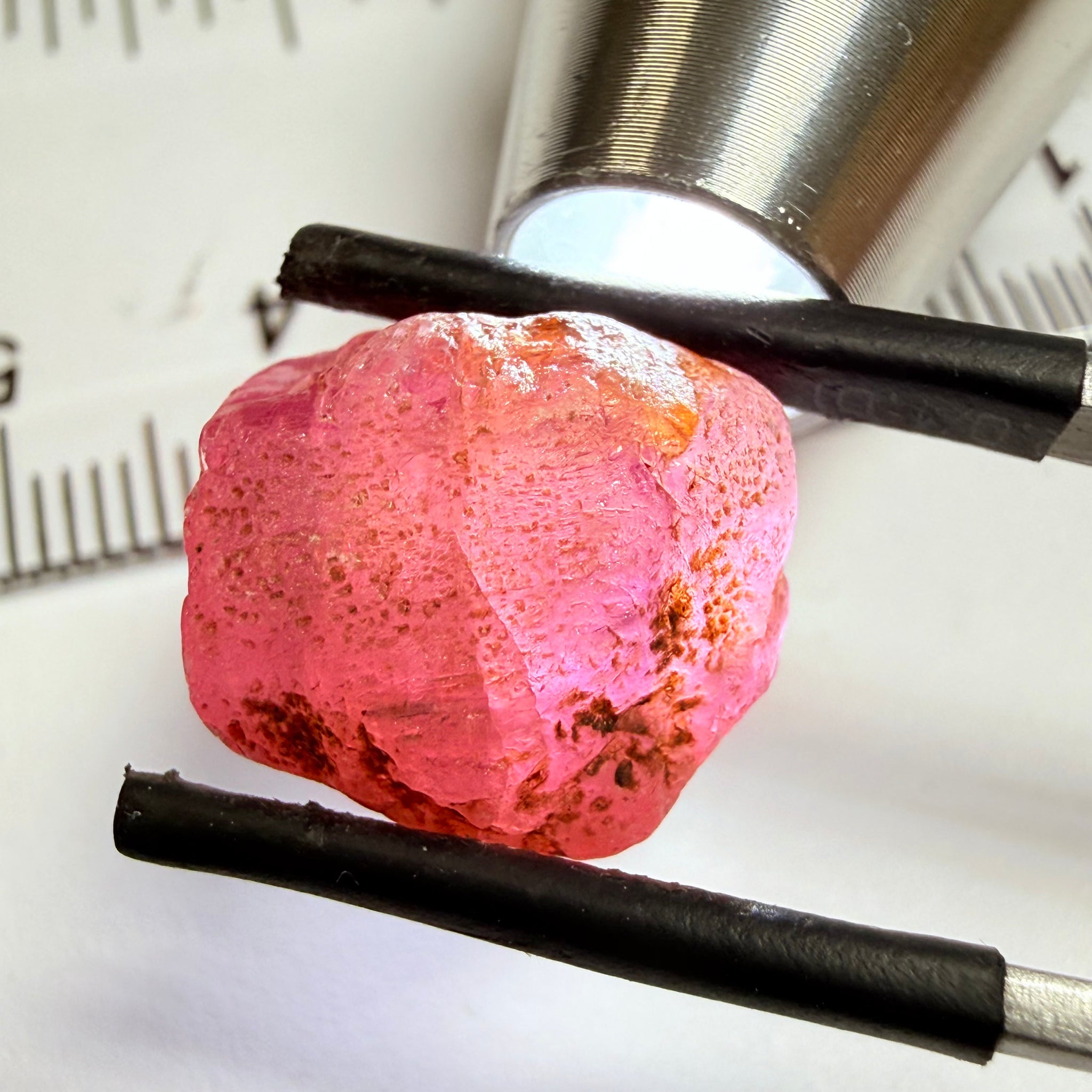 Umba Sapphire, 18.37ct, Umba Valley, Tanzania, Untreated Unheated. Cabbing grade rough, yes it has faceting portions but tiny.