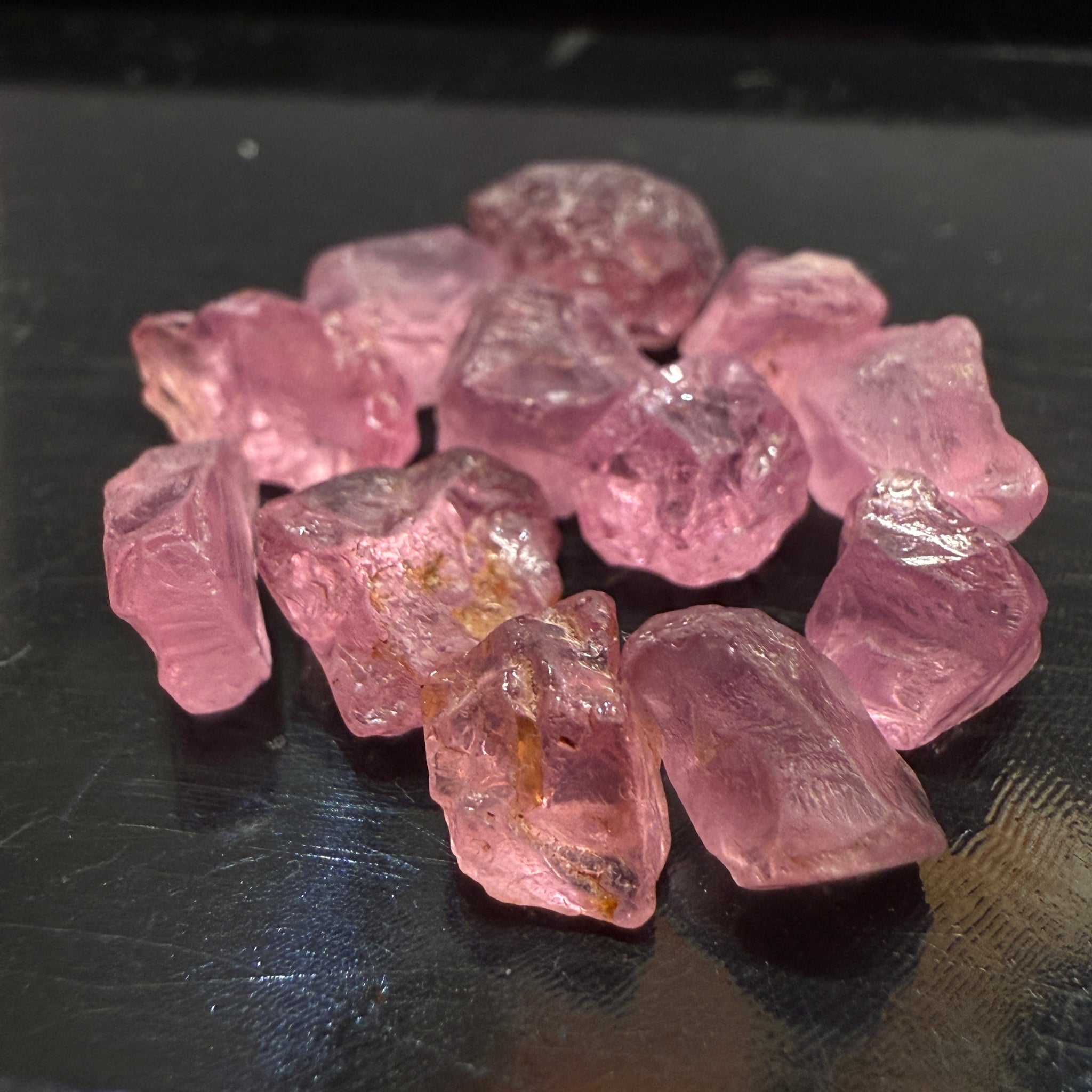 Mozambique Spinel Lot, Baby Pink colour, 26.47ct, Untreated Unheated. All have some inclusions and cracks, but if you want to have a play with them going cheap
