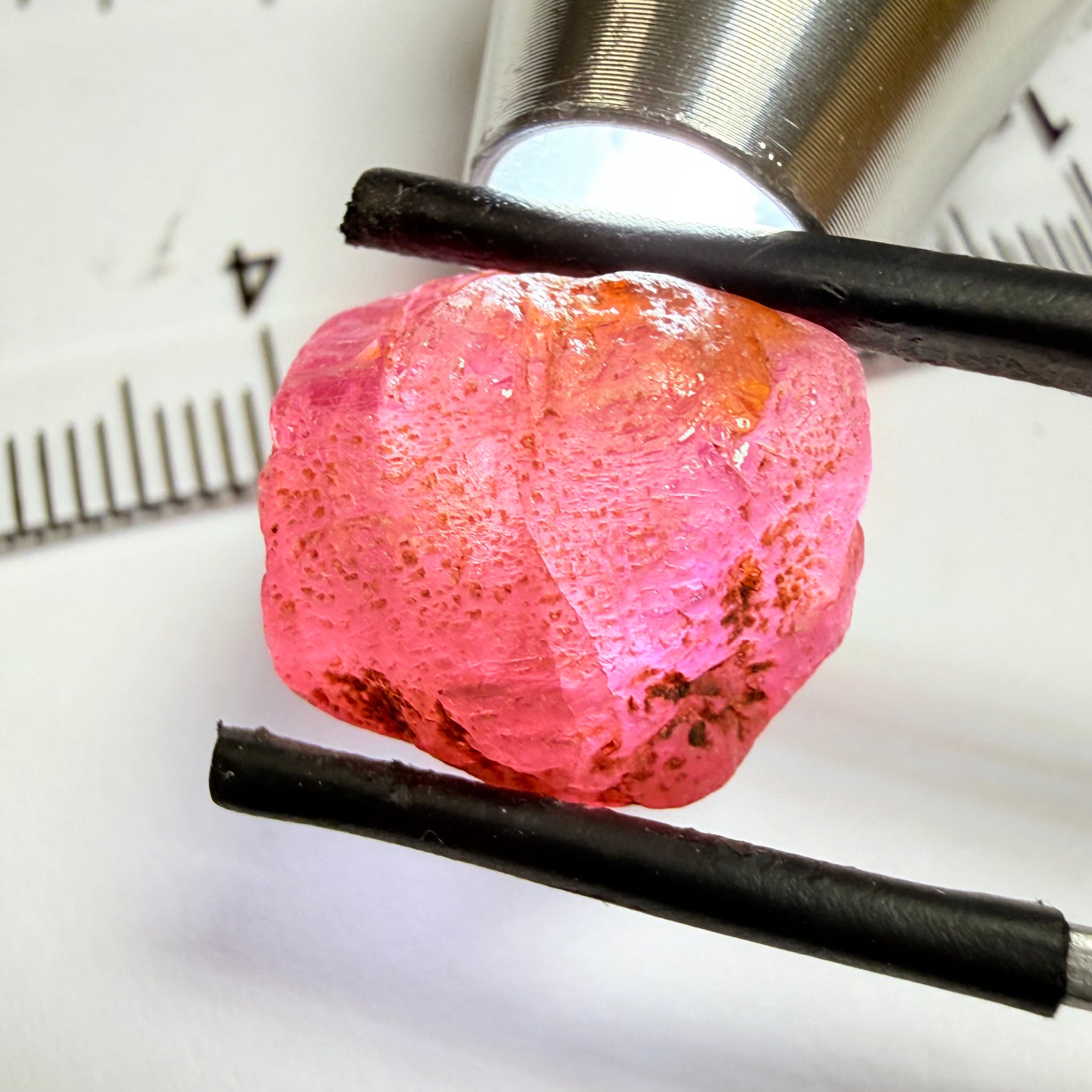 Umba Sapphire, 18.37ct, Umba Valley, Tanzania, Untreated Unheated. Cabbing grade rough, yes it has faceting portions but tiny.