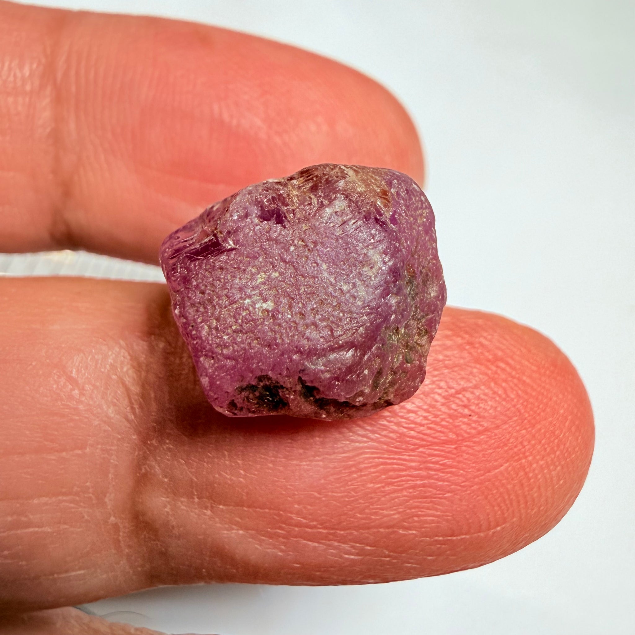 Umba Sapphire, 18.37ct, Umba Valley, Tanzania, Untreated Unheated. Cabbing grade rough, yes it has faceting portions but tiny.